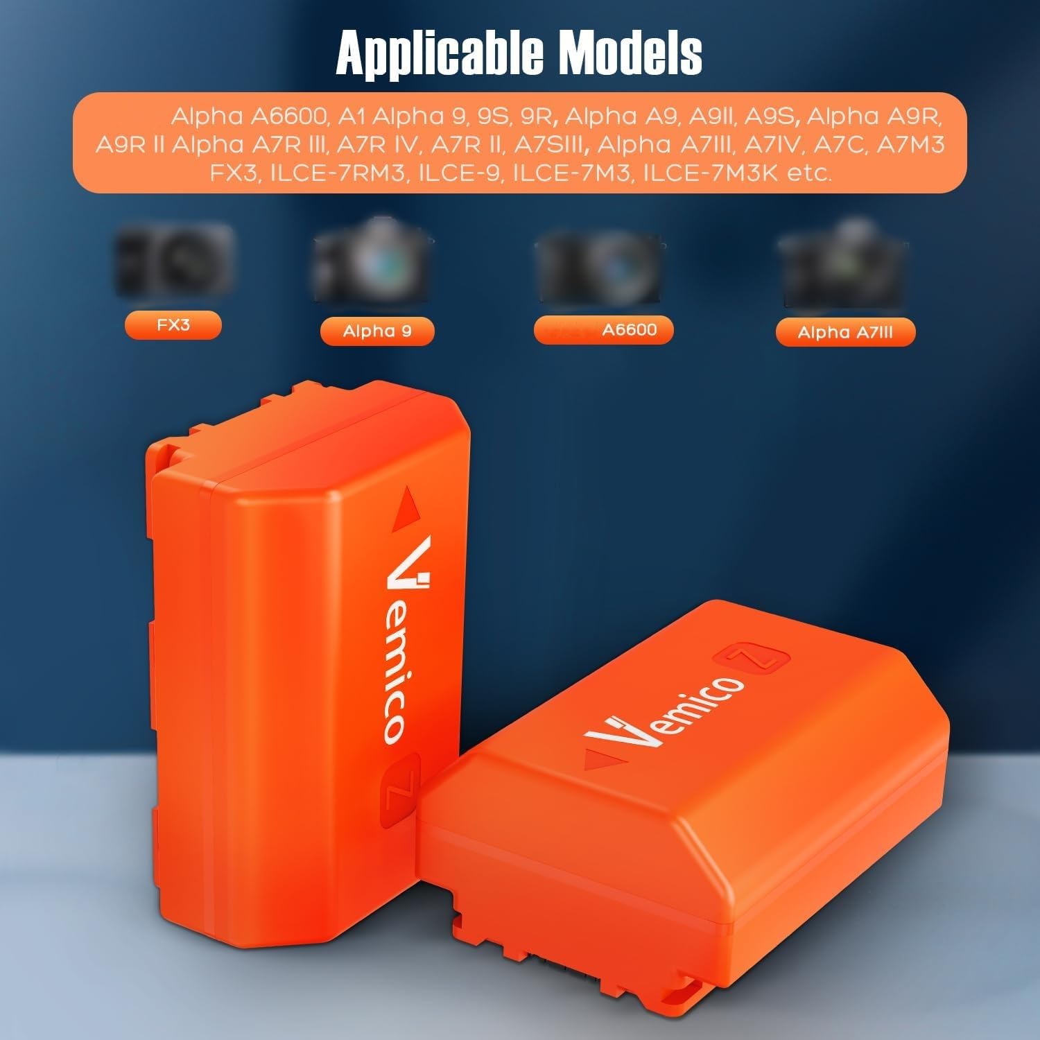 Vemico Np Fz100 Battery Charger Kit 2 X 2280Mah Replacement Batteries Cameras Z Series With Lcd Type C Charger For Alpha A6600/A