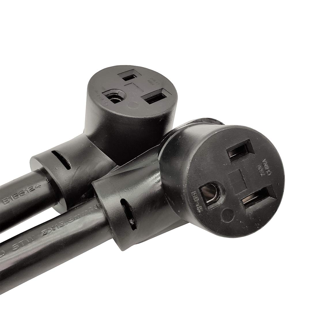 Parkworld 61513 Welder 50A Splitter, 6 Gauge 240V Splitter Industrial Male Plug Nema 6 50P To (2) 6 50R Female Connectors, Nema