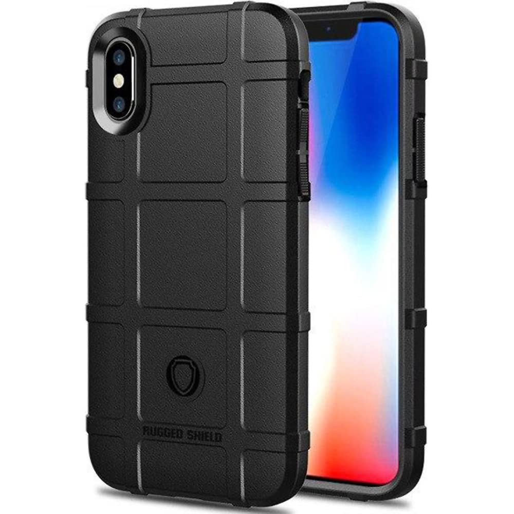 Ego Tactical Rugged Shield Brand Solid Color Tpu Phone Case For Apple Iphone X/Xs   Black