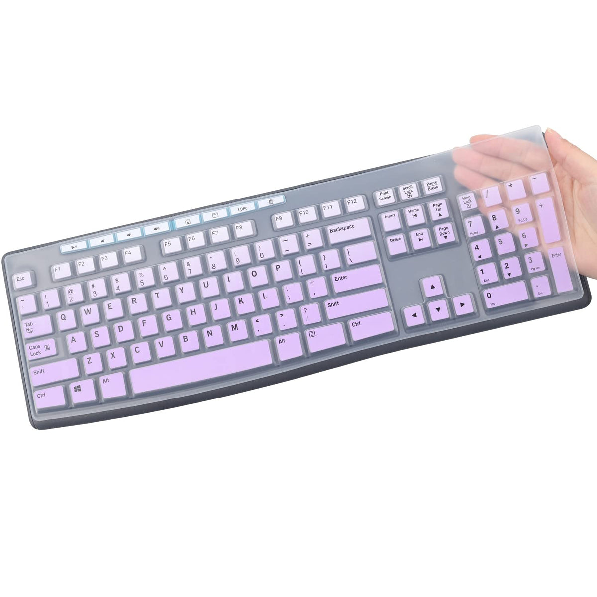 Keyboard Cover Skin Protector Fit Logitech Mk295 Mk275 Mk270 Wireless Keyboard, Logitech K200 K260 K270 Mk200 Mk260 Keyboard (No