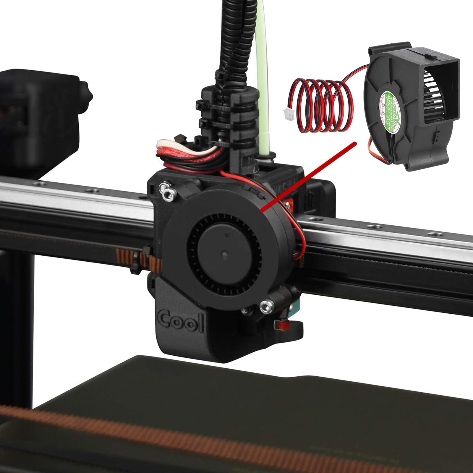 75Mm X 30Mm 7530 Dc 12V Cooling Blower Fan, Dual Ball Bearing Brushless