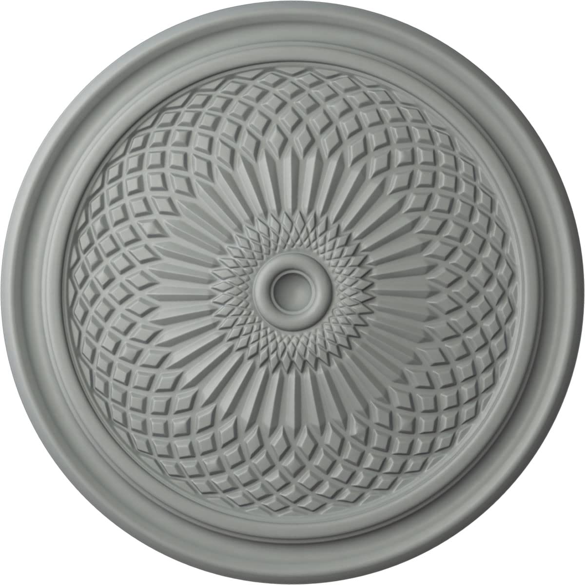 Ekena Millwork Cm22Tn 22 Inch Od Trinity Ceiling Medallion, 22''Od X 1 3/4''P (Fits Canopies Up To 3''), Factory Primed