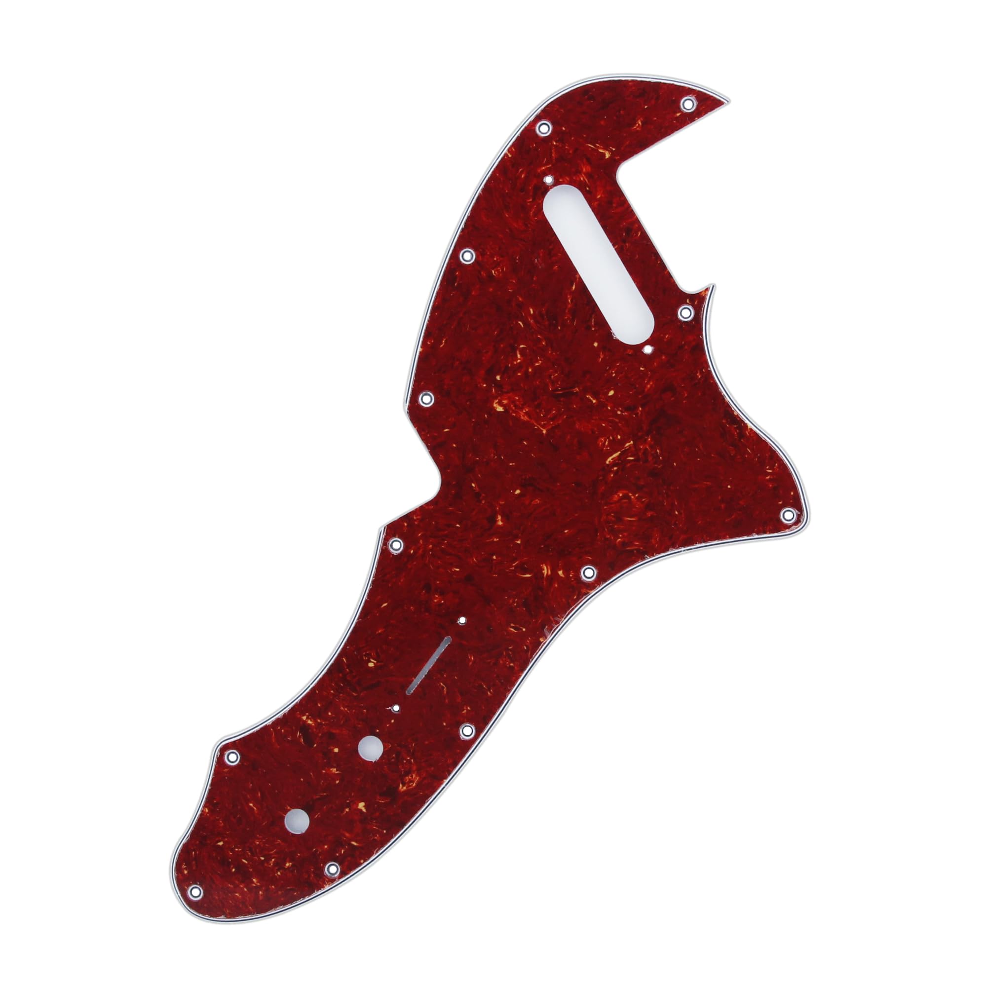 Fleor 4Ply Red Tortoise Shell Tl Pickguard Guitar Pick Guard Plate With Screws Fit 69 Tl Thinline Re-Issue Guitar Part