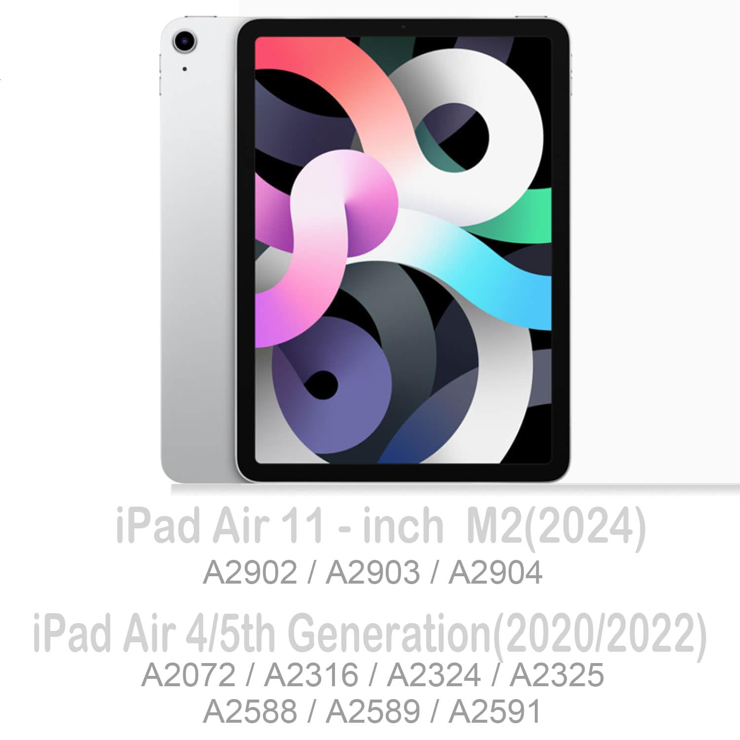 Feams Case For Ipad Air 11 Inch M2 (2024), Ipad Air 5Th Generation Case, Ipad Air 5Th/4Th 10.9 Inch 2022/2020 Case Clear Back Wi