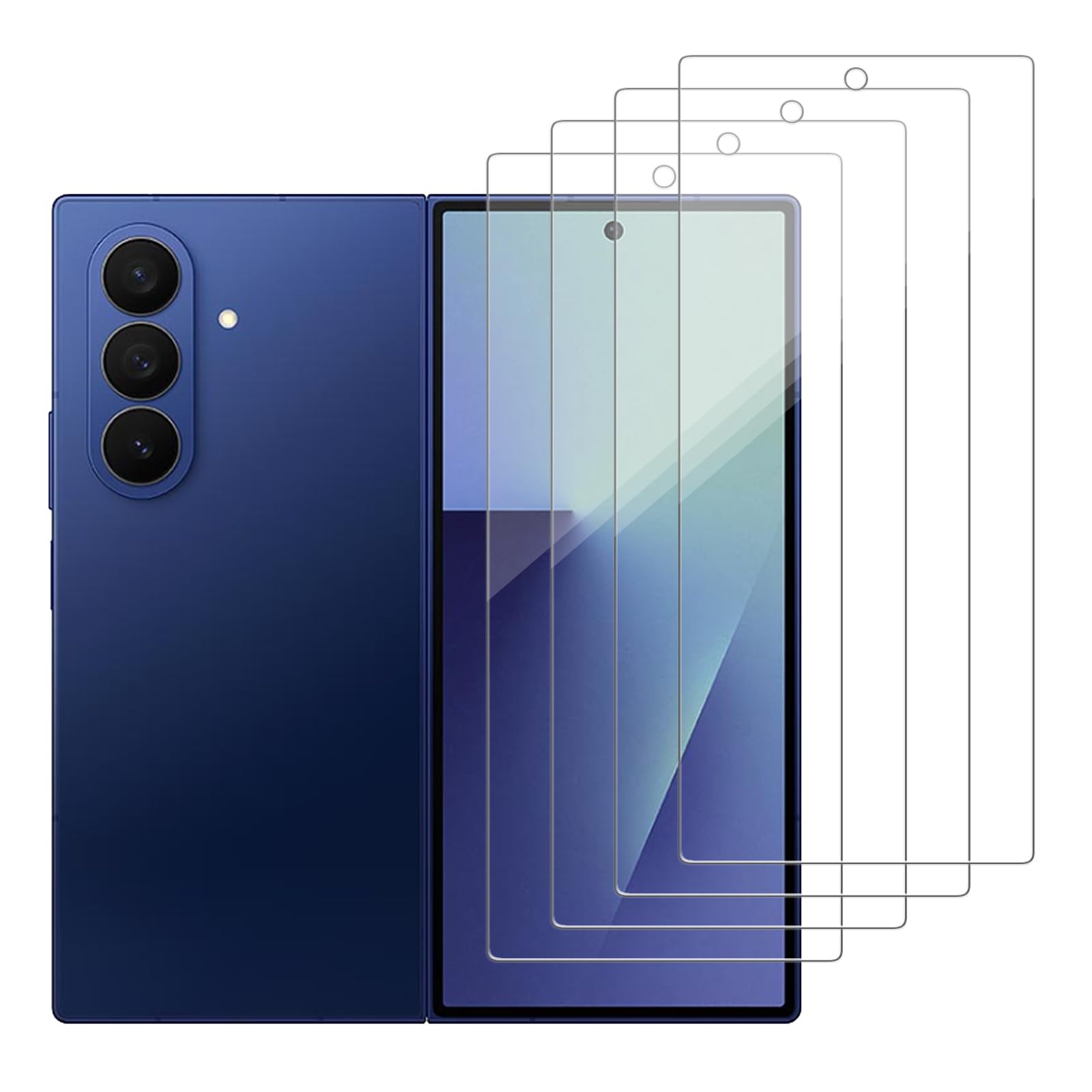 4 Pack Glass outer Screen Protector Compatible for Samsung Galaxy Z Fold 7 Only the outer 9H Hardness F9660 F966N F9660U F9660B 