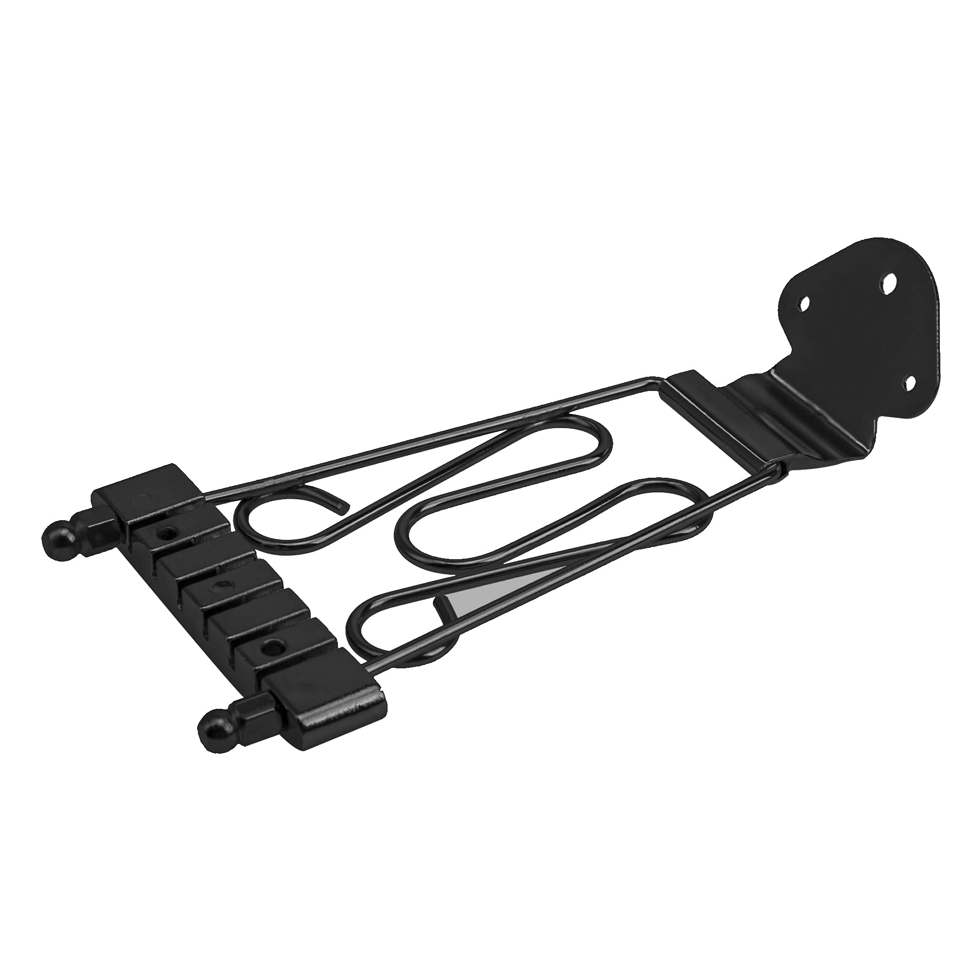 1Pcs Yootones 6 String Trapeze Tailpiece Guitar Bridge With Screws Compatible With Jazz Archtop Electric Guitars (Black)