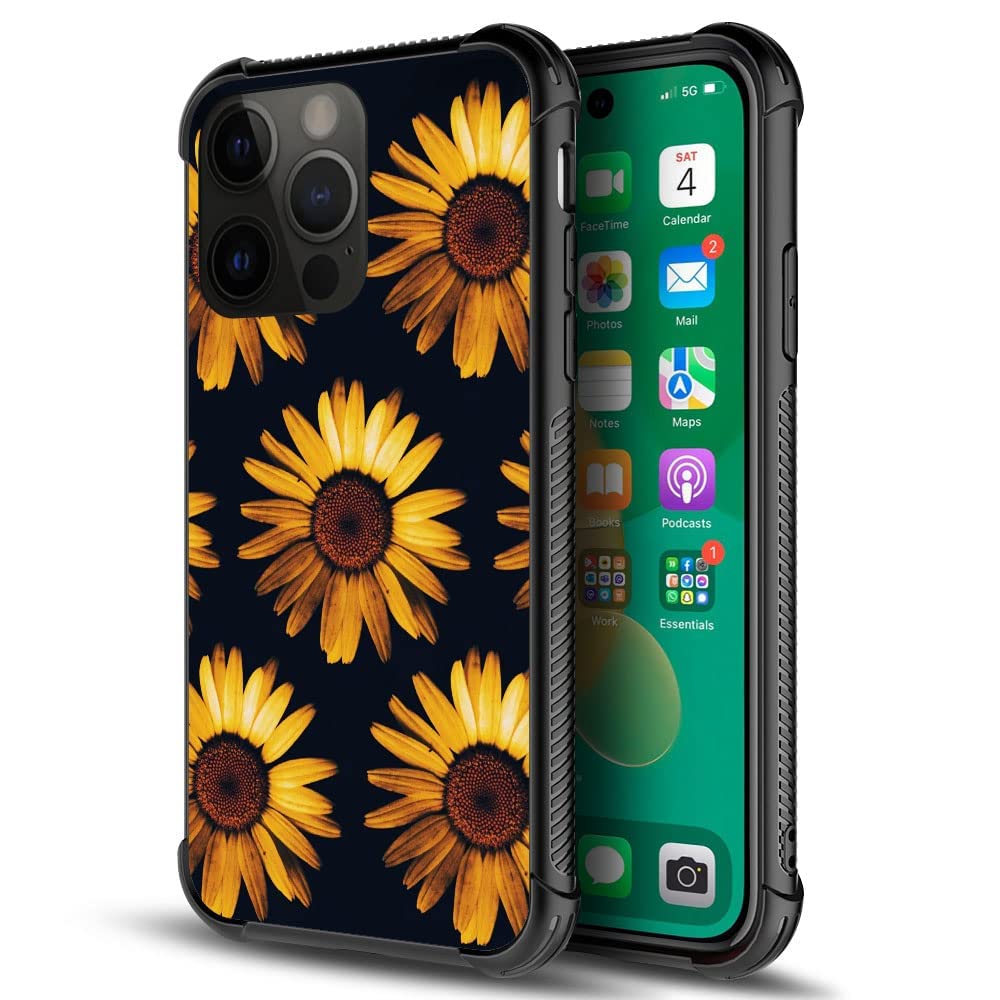 Daizag Compatible With Case For Iphone 14 Plus, Art Sunflower Iphone 14 Plus Cases For Man Woman, All Round Protection Shockproo