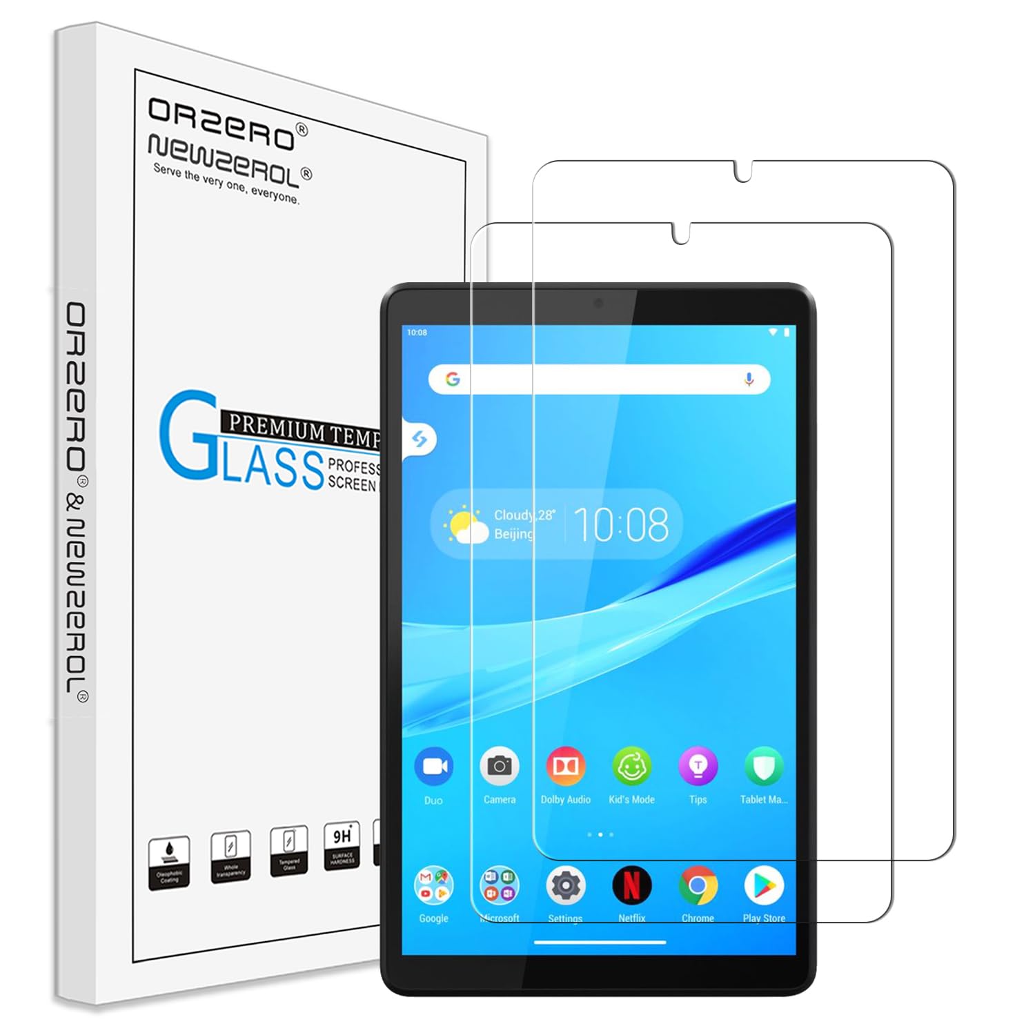 Orzero (2 Pack) Tempered Glass Screen Protector Compatible For Lenovo Tab M8 8 Inch (Not For Tab M8 4Th 2023), Protector De Pant