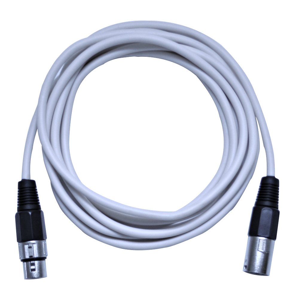 Seismic Audio Saxlx-10White-6Pack White 10-Feet Xlr To Xlr Patch Cable, 6-Pack