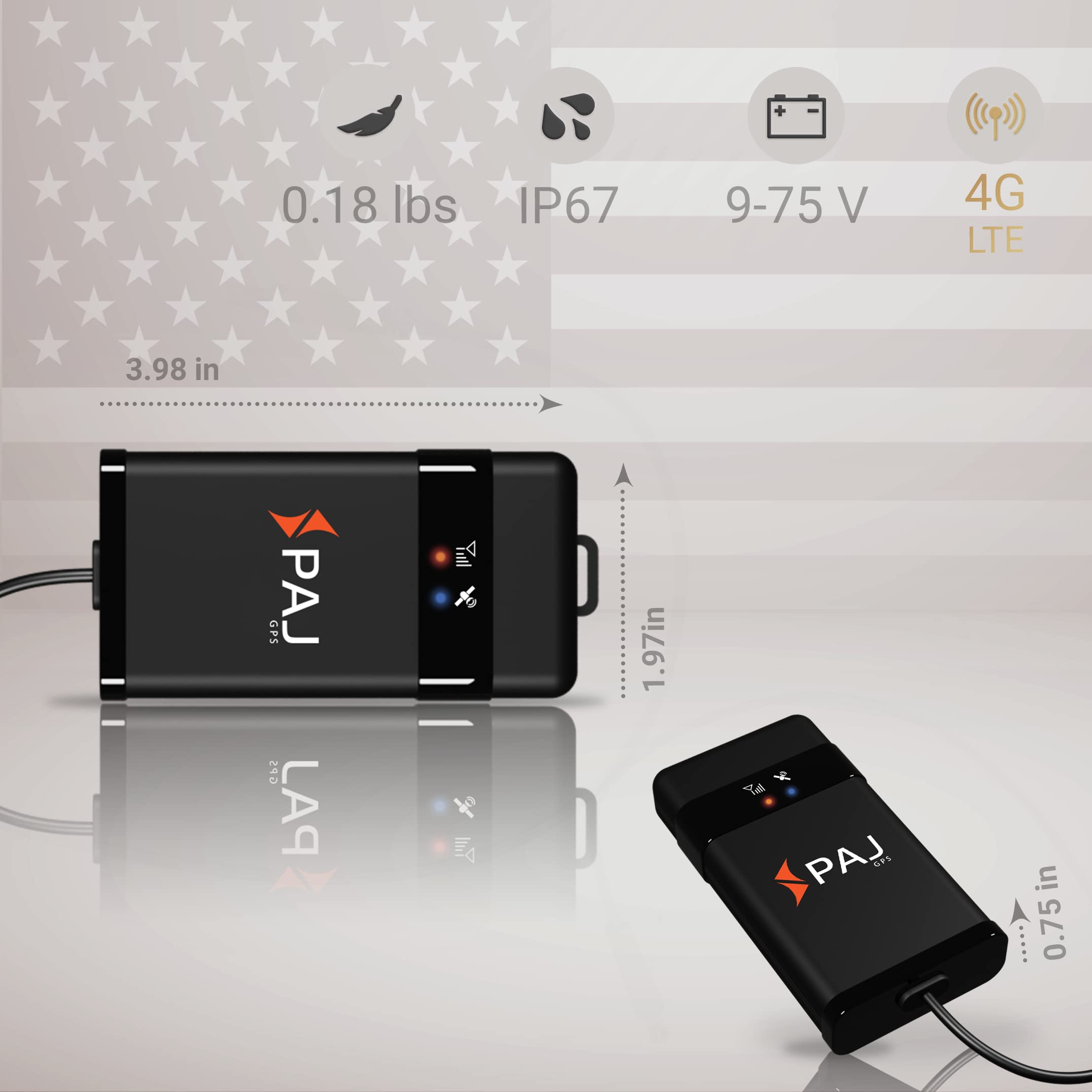 Paj Gps Vehicle Finder 4G 2.0   Gps Tracker For Vehicles, Motorcycles, Trucks & More   Direct Connection To Vehicle Battery (9 7