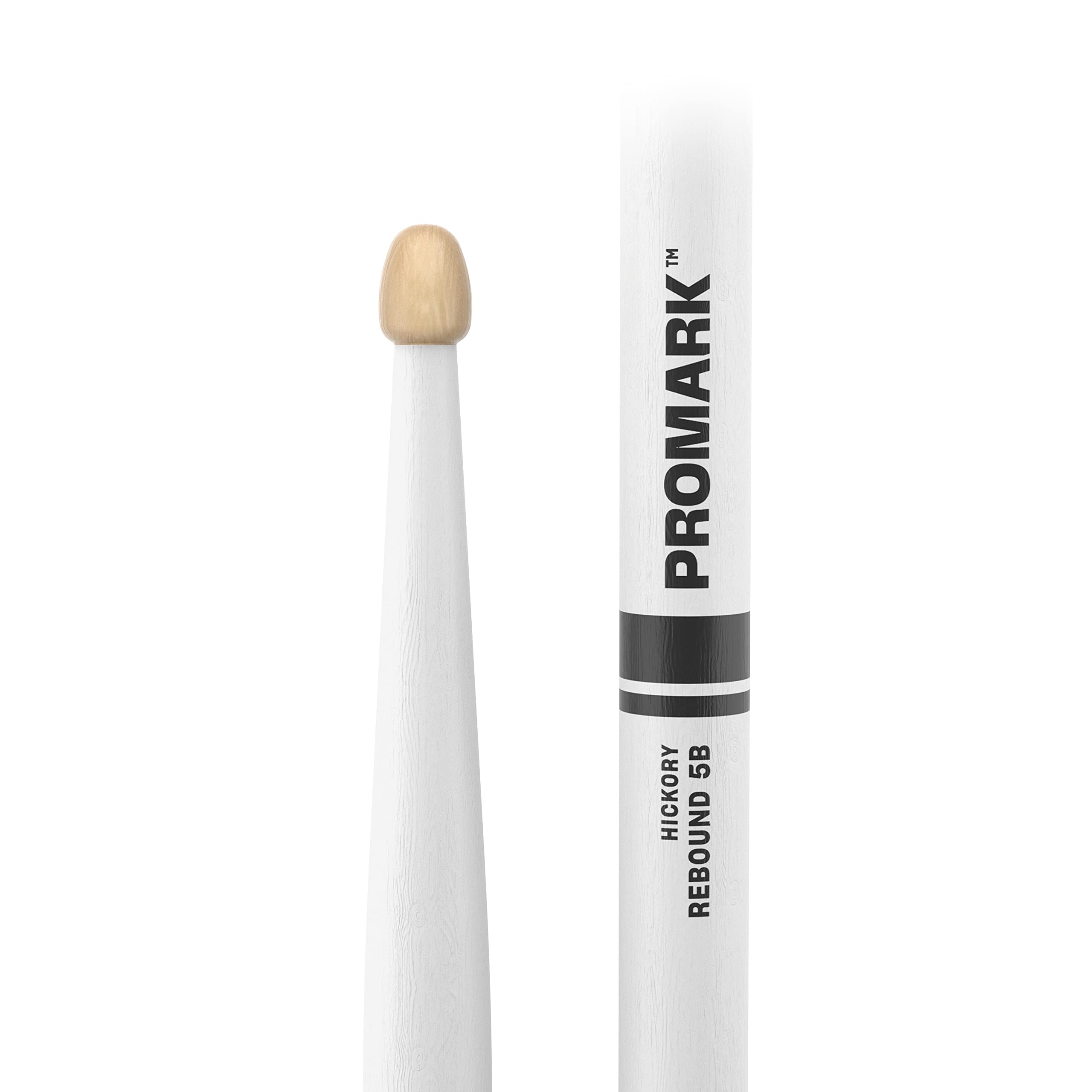 Promark American Hickory Rebound 5B Drumsticks, Acorn Tip, White   Single Pair