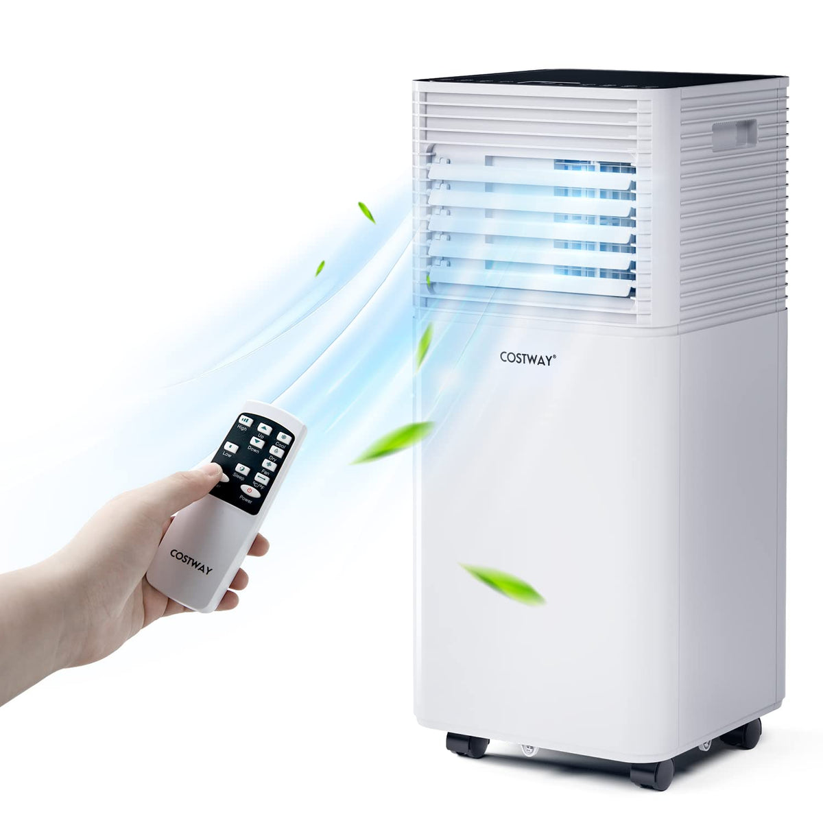 Costway Portable Air Conditioner, 8000Btu 4 In 1 Air Conditioner Cooling For Room Spaces Up To 230Sq.Ft, With Remote Control, 24