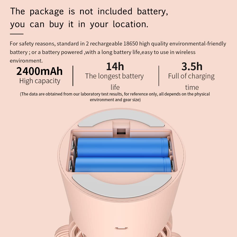 Beishida Small Desktop Usb Table Desk Fan Personal Fan, Cactus Mini Handheld 80 Degree Auto Rotation Portable Fans, 3 Speeds Str