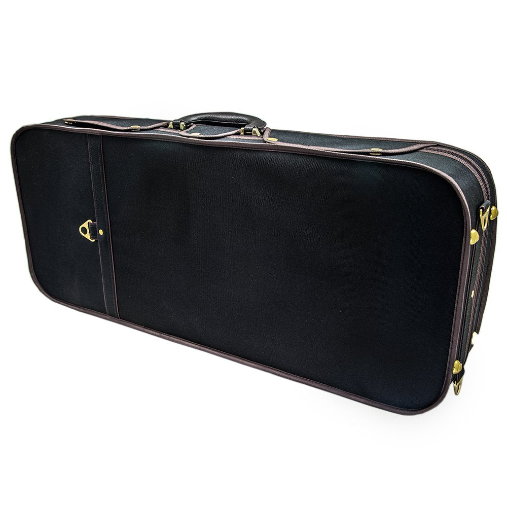 Sky Heavy Duty 4/4 Full Size Wooden Pro Double Violin Case Black/Khaki