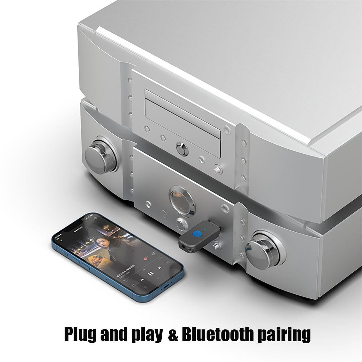 Yetor Usb Bluetooth Car Adapter,Wireless Audio Adapter Car Kit Music Receiver For Home,Car Stereo Sound System,Portable Speskers