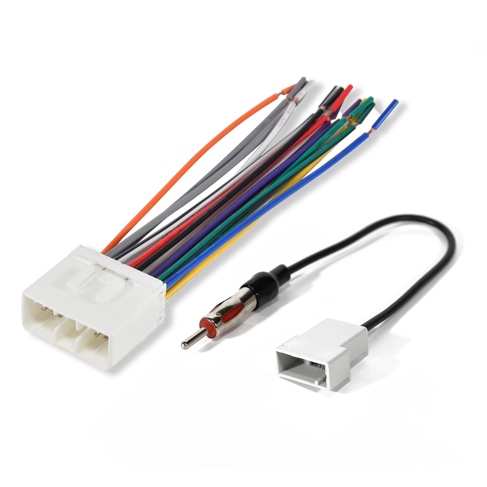 Red Wolf Car Radio Wiring Harness Antenna Adapter Connector Compatible With 1997 2007 Subaru Impreza Outback Forester Wrx Legacy Mount Aftermarket Stereo Cd Player