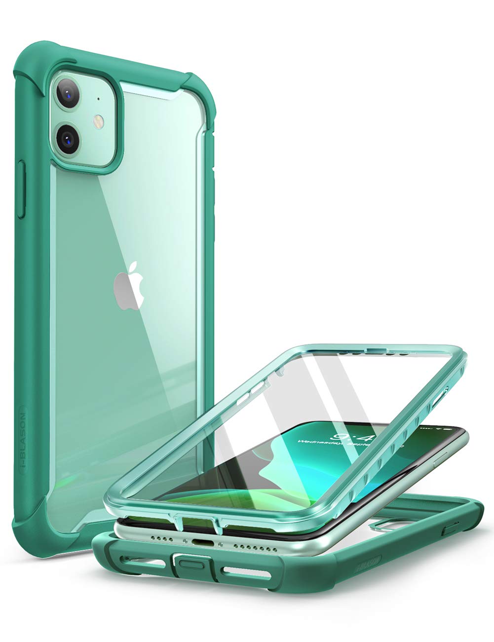 i-Blason Ares Case for iPhone 11 6.1 inch (2019 Release), Dual Layer Rugged Clear Bumper Case with Built-in Screen Protector (Mi