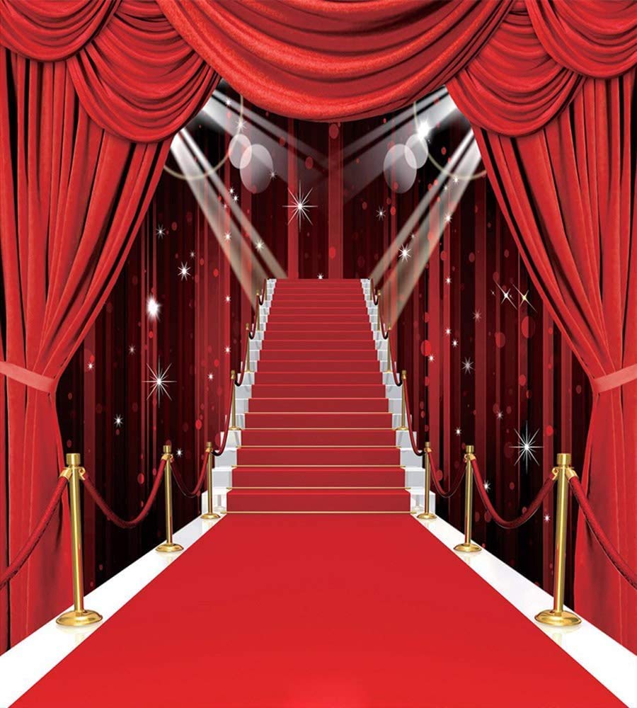 6X8Ft Hollywood Theme Party Decorations Photo Backdrops Red Carpet Backgrounds Vinyl Photography Background Backdrops For Weddin
