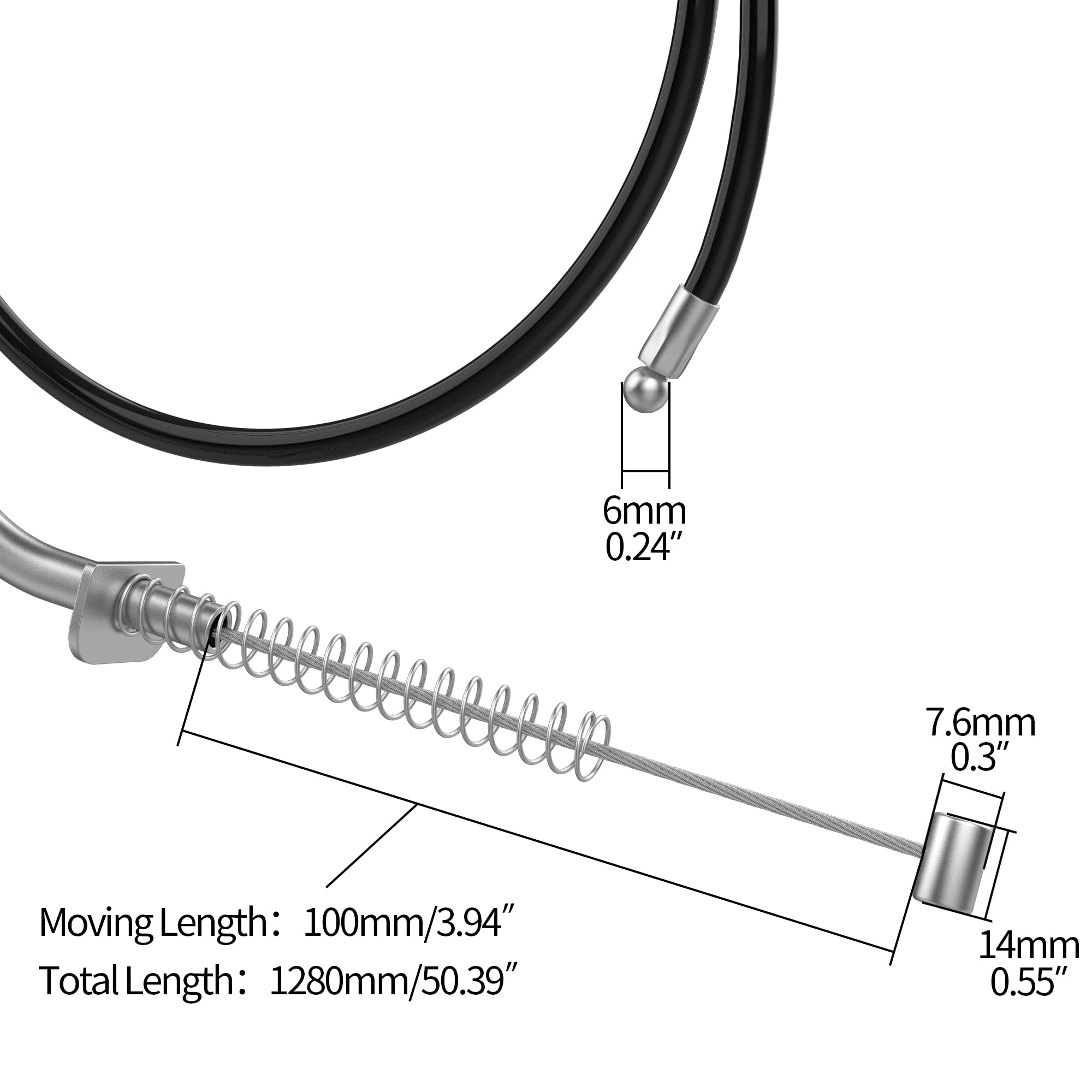 Weiyingsi Dual Front Brake Cable Set 125Cc 150Cc 200Cc 250Cc Atv Quad  Drum Brake Version