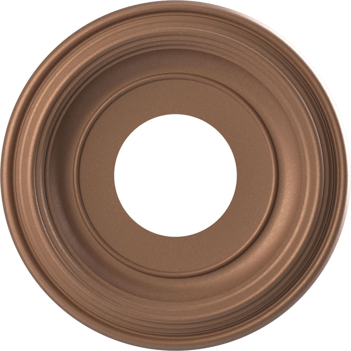 Ekena Millwork 10OD x 3 1/2ID x 1 1/8P Traditional Thermoformed PVC Ceiling Medallion (Fits Canopies up to 5 1/2), Aged Copper