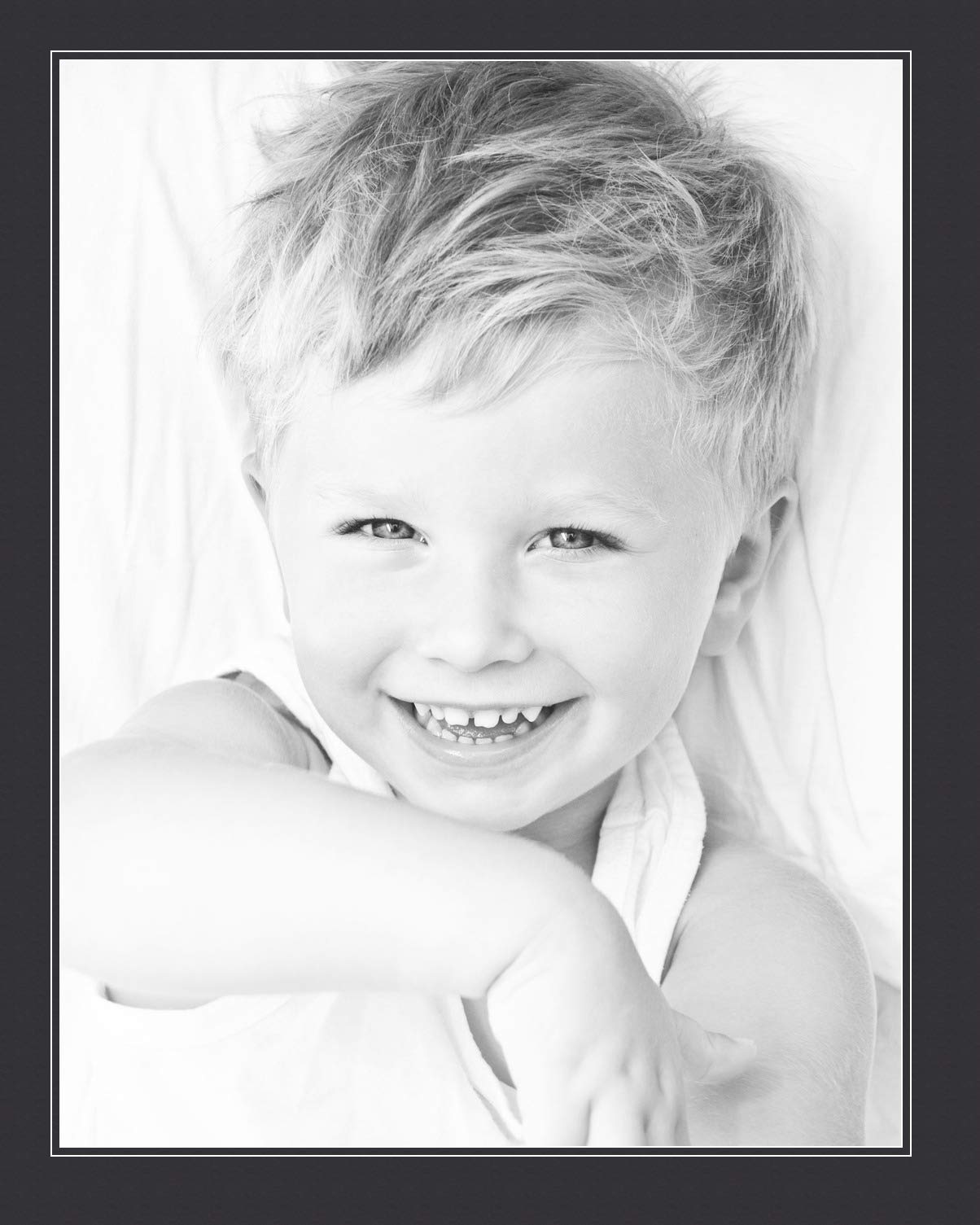 24X31 Smooth Black / Black Custom Mat For Picture Frame With 20X27 Opening Size (Mat Only, Frame Not Included)