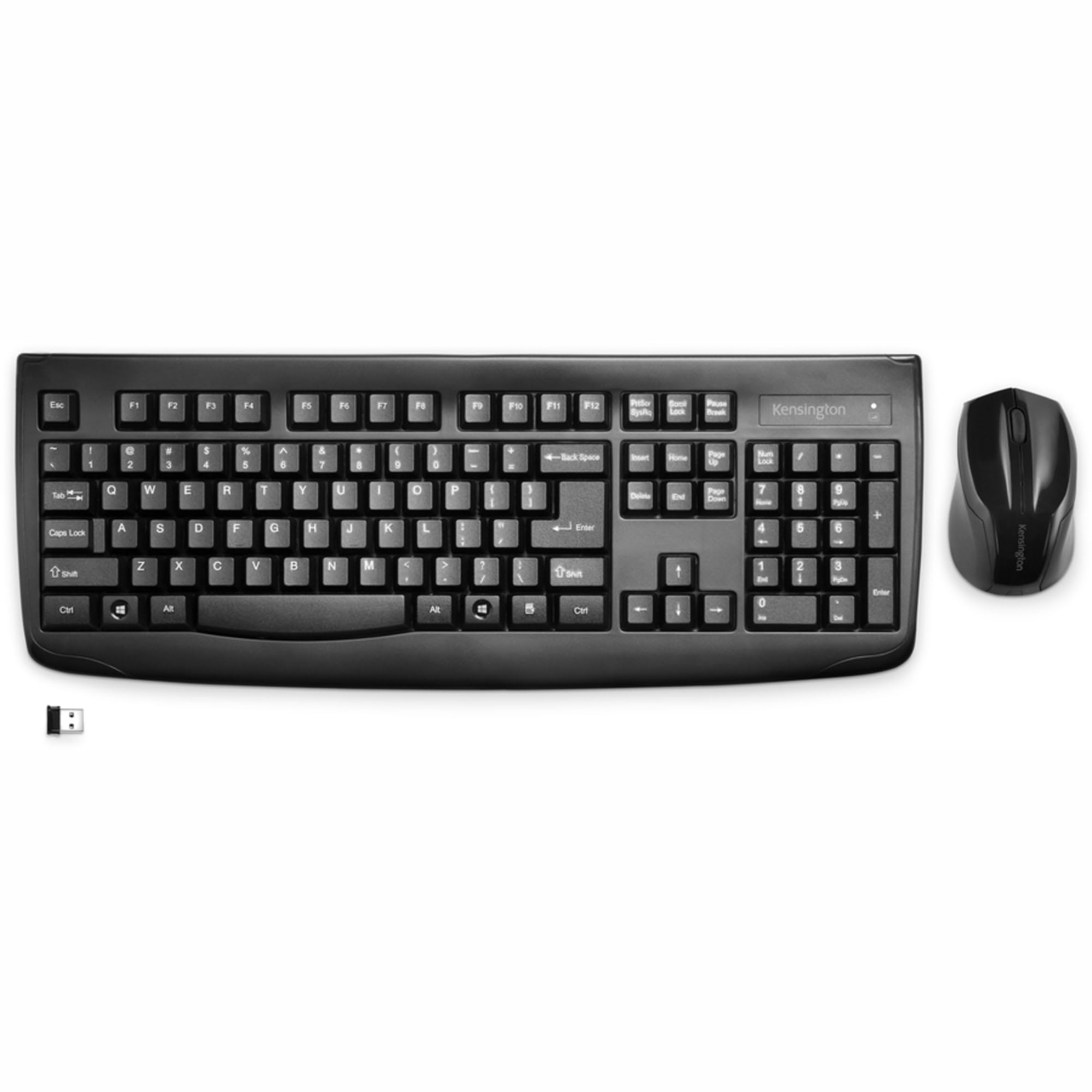 Kensington Pro Fit Wireless Combo Mouse And Keyboard Desktop Set (K72324Us), Black