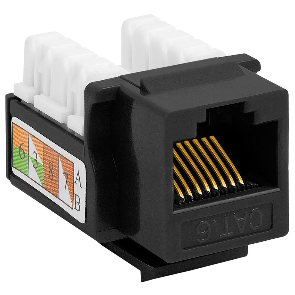 Cmple Cat6 RJ45 Punch Down Keystone Jack  Black