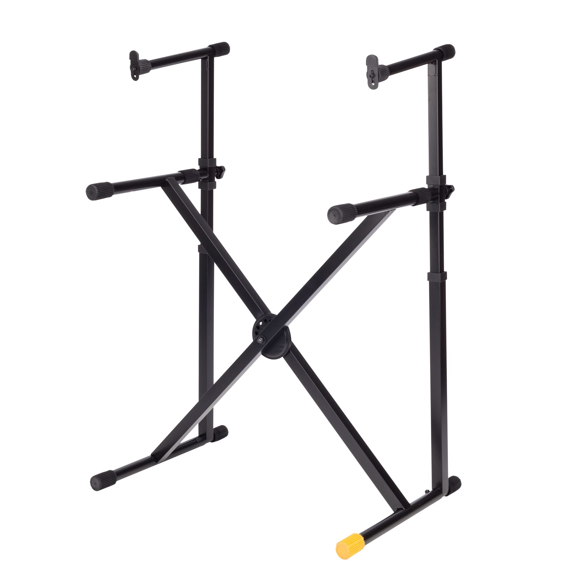 Hercules Ks210B Ez Lok Double Tier X Stand,Black