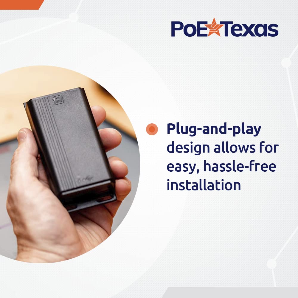 Poe Texas Poe+ Power And Data To Usb C Converter   Compatible With Apple Pro, Air, & Mini Tablets, Google Pixel, Lenovo M10+, Su