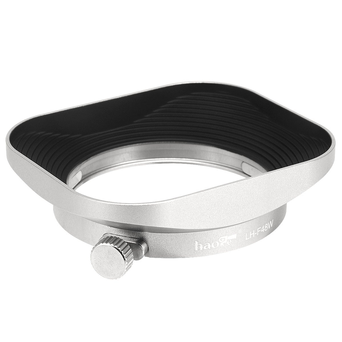 Haoge LH-F48W Square Metal Lens Hood Shade for Olympus M.ZUIKO Digital 17mm f1.8 17 1.8 Lens Replace Olympus LH-48B Silver