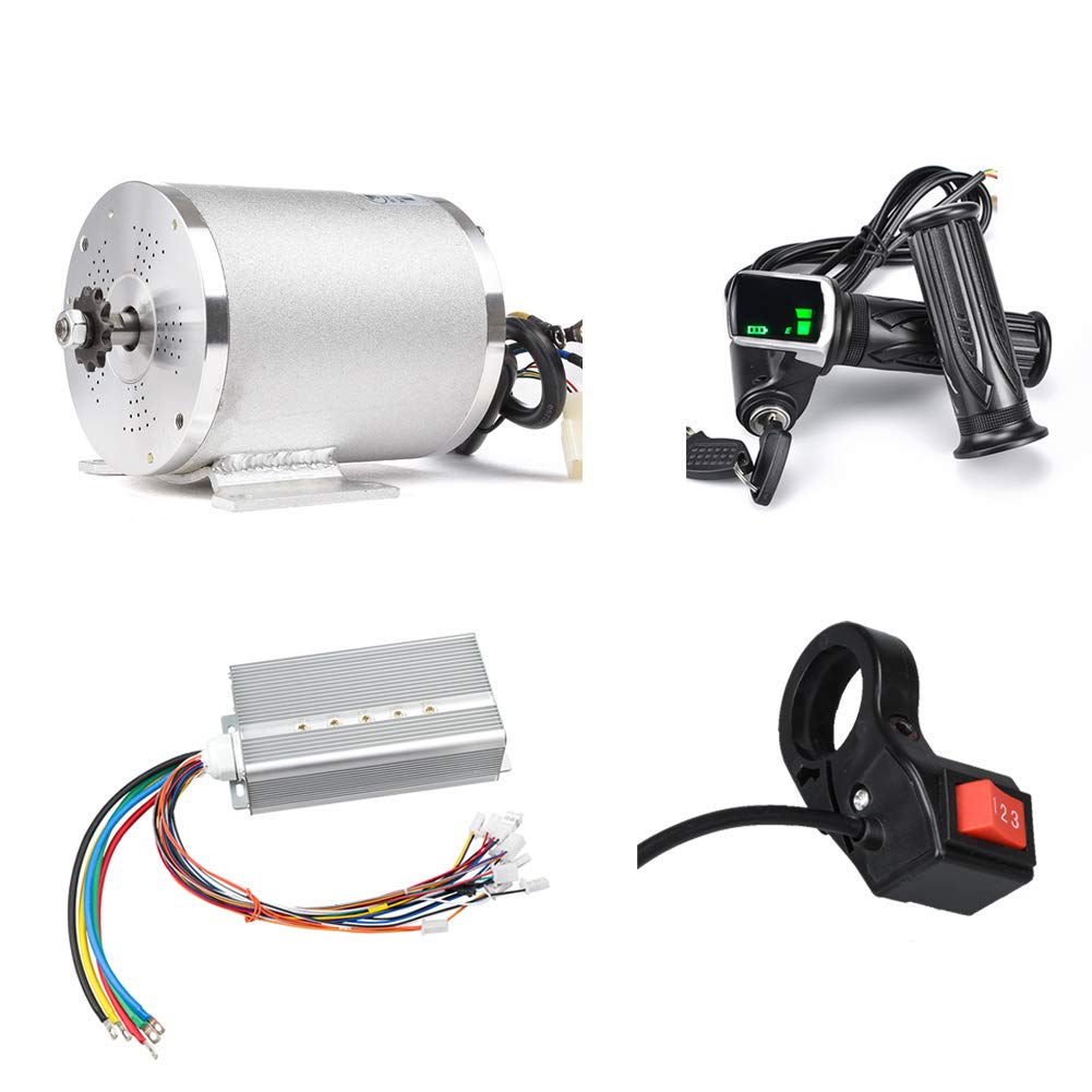 Electric Scooter Motor 48V 2000W Mid Drive Motor Dc Brushless Controller 45A With Lcd Throttle Grip 3 Speed Switch For Go Kart A