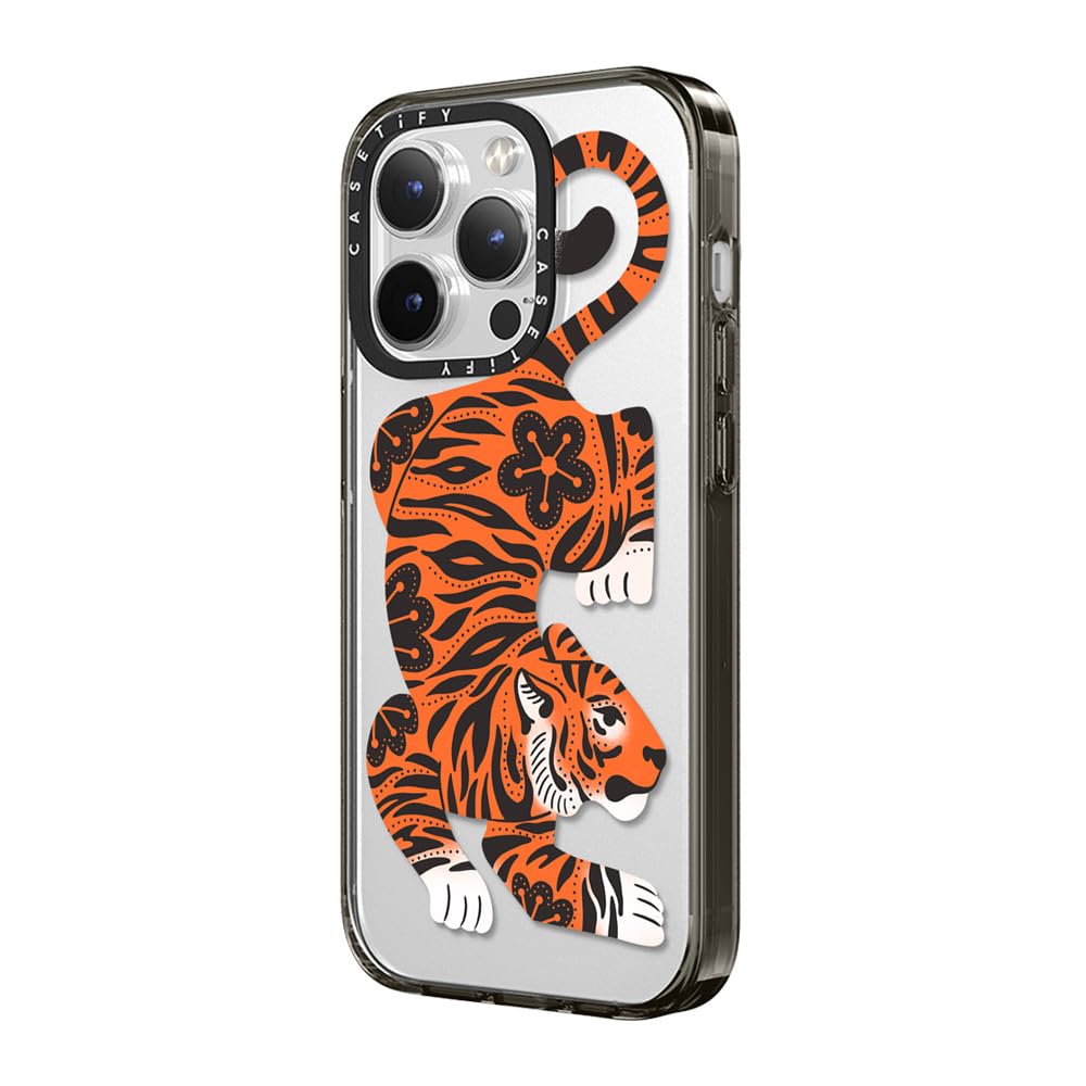 Casetify Compact Iphone 15 Pro Max Case [2X Military Grade Drop Tested / 4Ft Drop Protection]   Animal Prints   Fierce Tiger   C