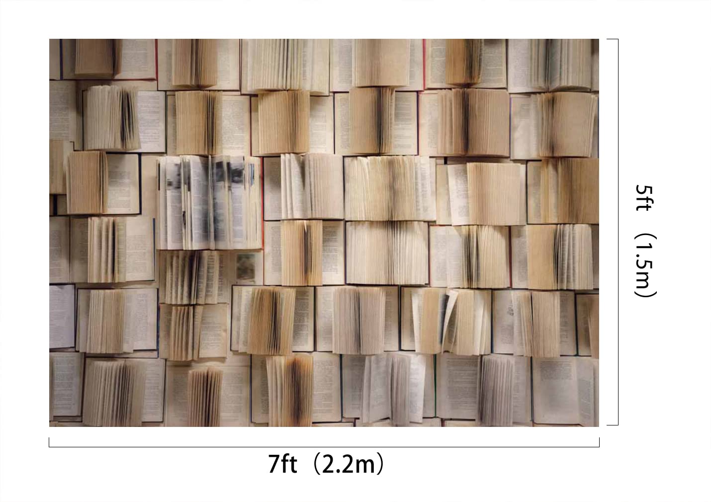 Kate 7X5Ft/2.2X1.5M Vintage Bookshelf Backdrop Book Reading Background Photography Studio Props