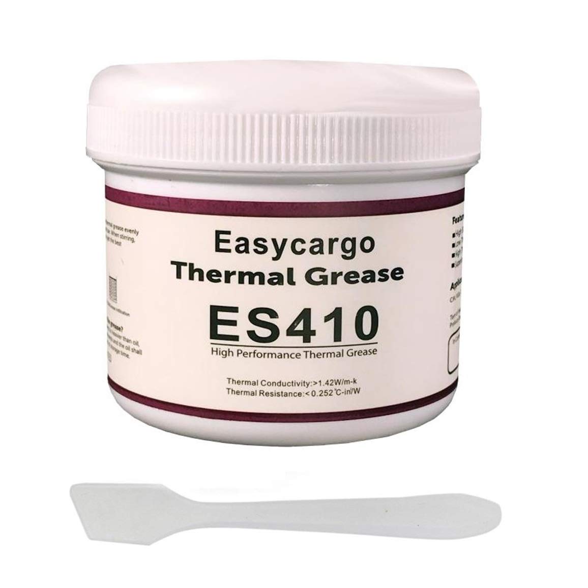 Easycargo 200Gr Thermal Paste Kit, Conductive Grease, Heatsink White Silicone Carbon Compound For Cooling Heat Sink Interface Gpu Vga Led Mosfet Transistors (200Gr)
