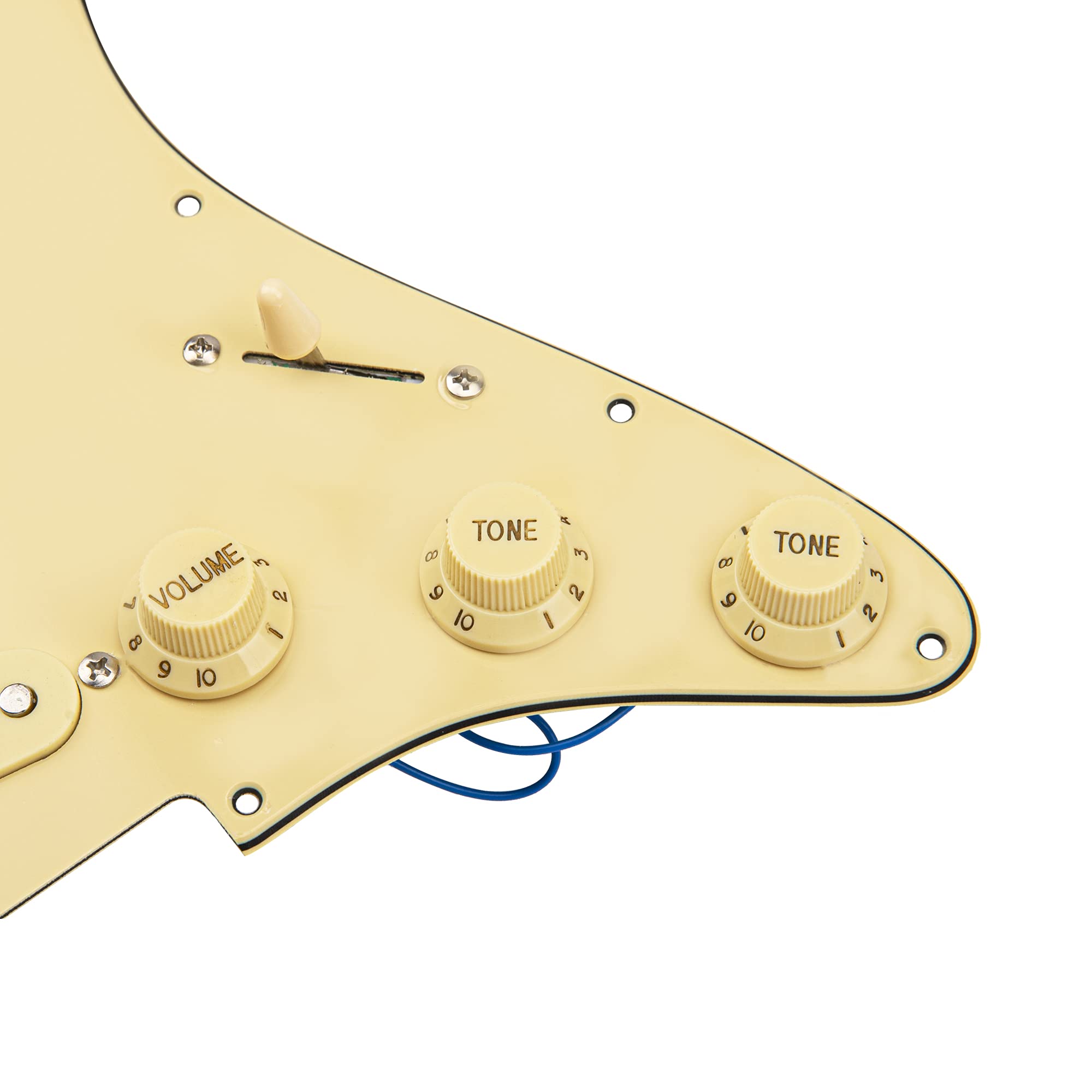 1Pcs Yootones 3Ply Electric Guitar Loaded Prewired Pickguard Pickups Replacement Compatible With Fender Squier Strat Electric Gu