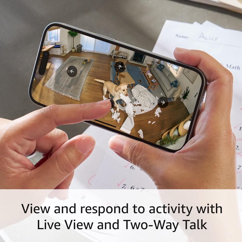 Introducing Ring Pan-Tilt Indoor Cam | See All Around With 360 Pan Coverage, Hd Video, Plus Two-Way Talk (2024 Release) | White