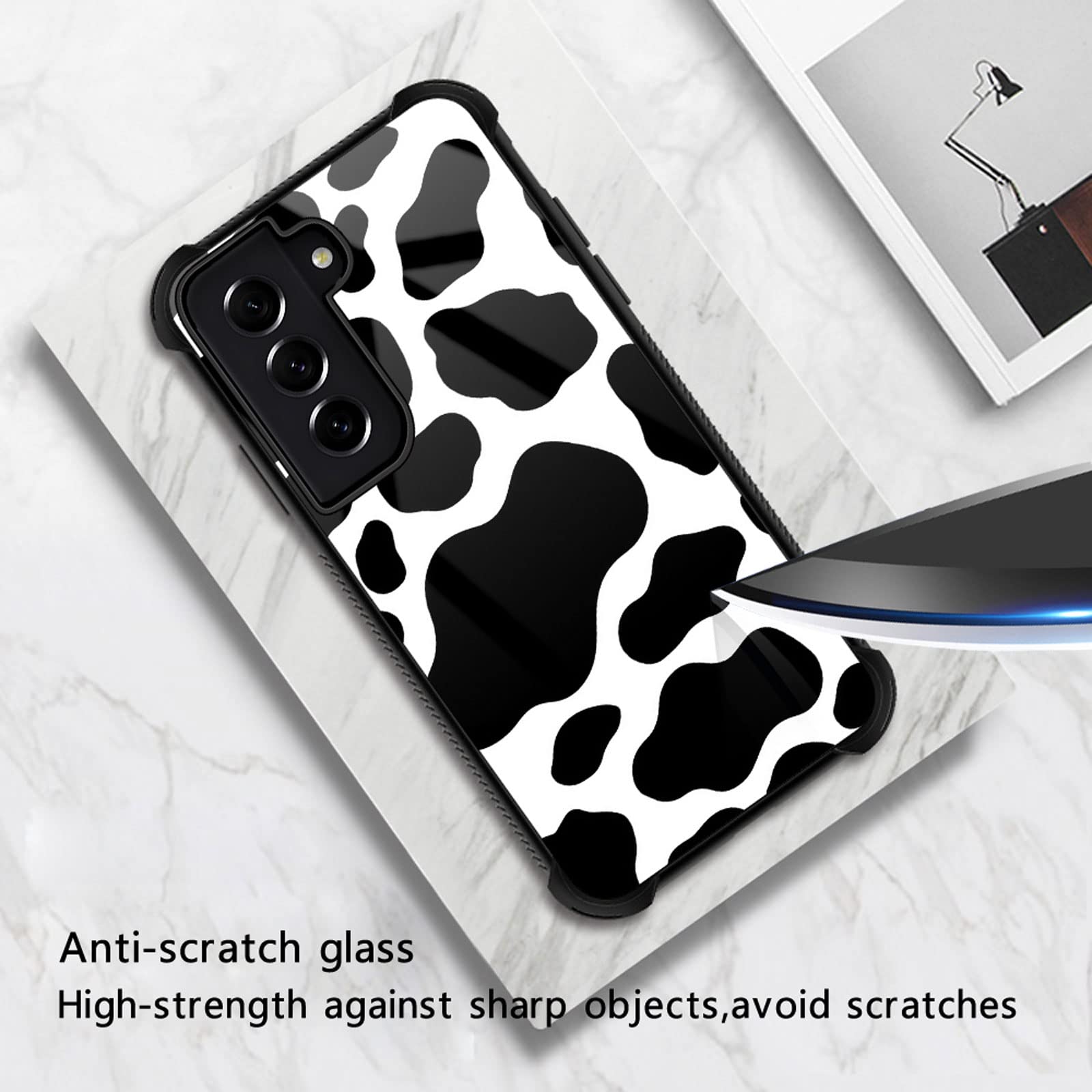 Goodsprout Compatible With Samsung Galaxy S21 Fe Case,Fantasy Cow Skin Amazing Pattern Design Shockproof Anti Scratch Hard Pc Ba