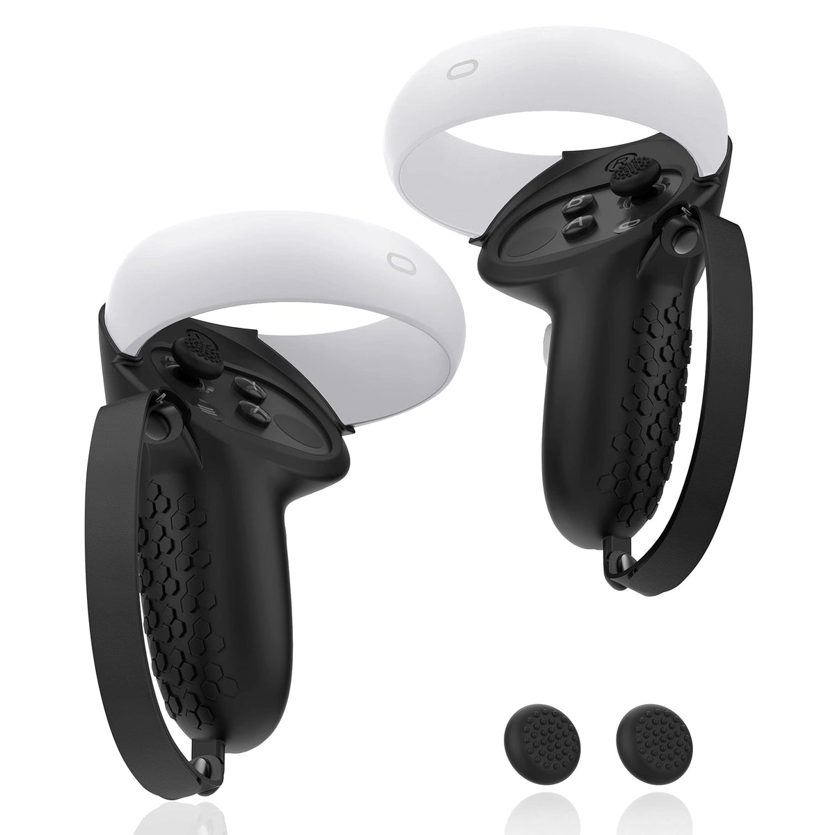 Amzdm Controller Grip For Oculus Meta Quest 2 Accessories Grips Cover For Vr Touch Controllers Covers Protector With Non-Slip Jo