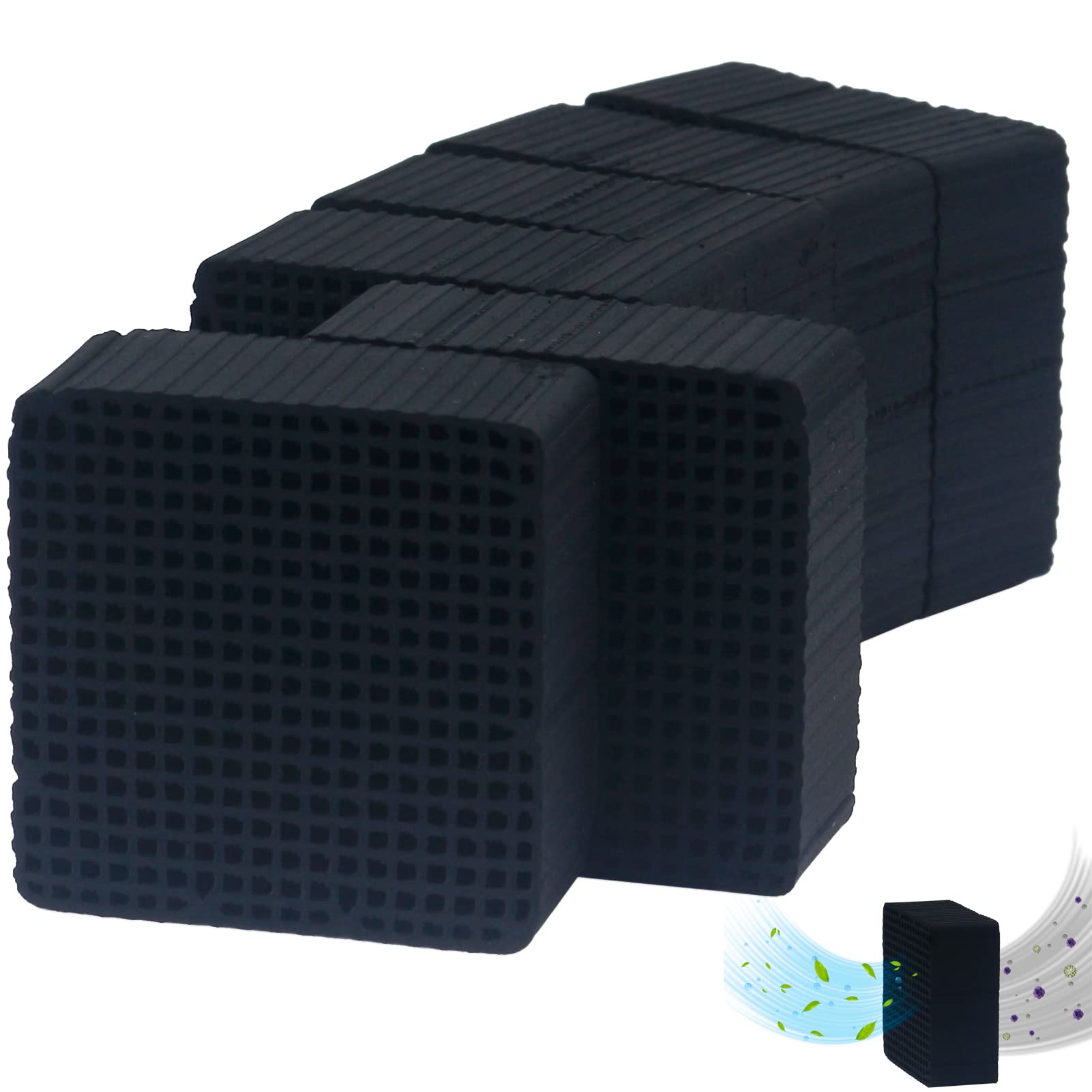 Enomaker Replacement Carbon Filters Activated Charcoal Block Parts Air Purifier Charcoal Cube Ultra Absorption Honeycomb For Ele