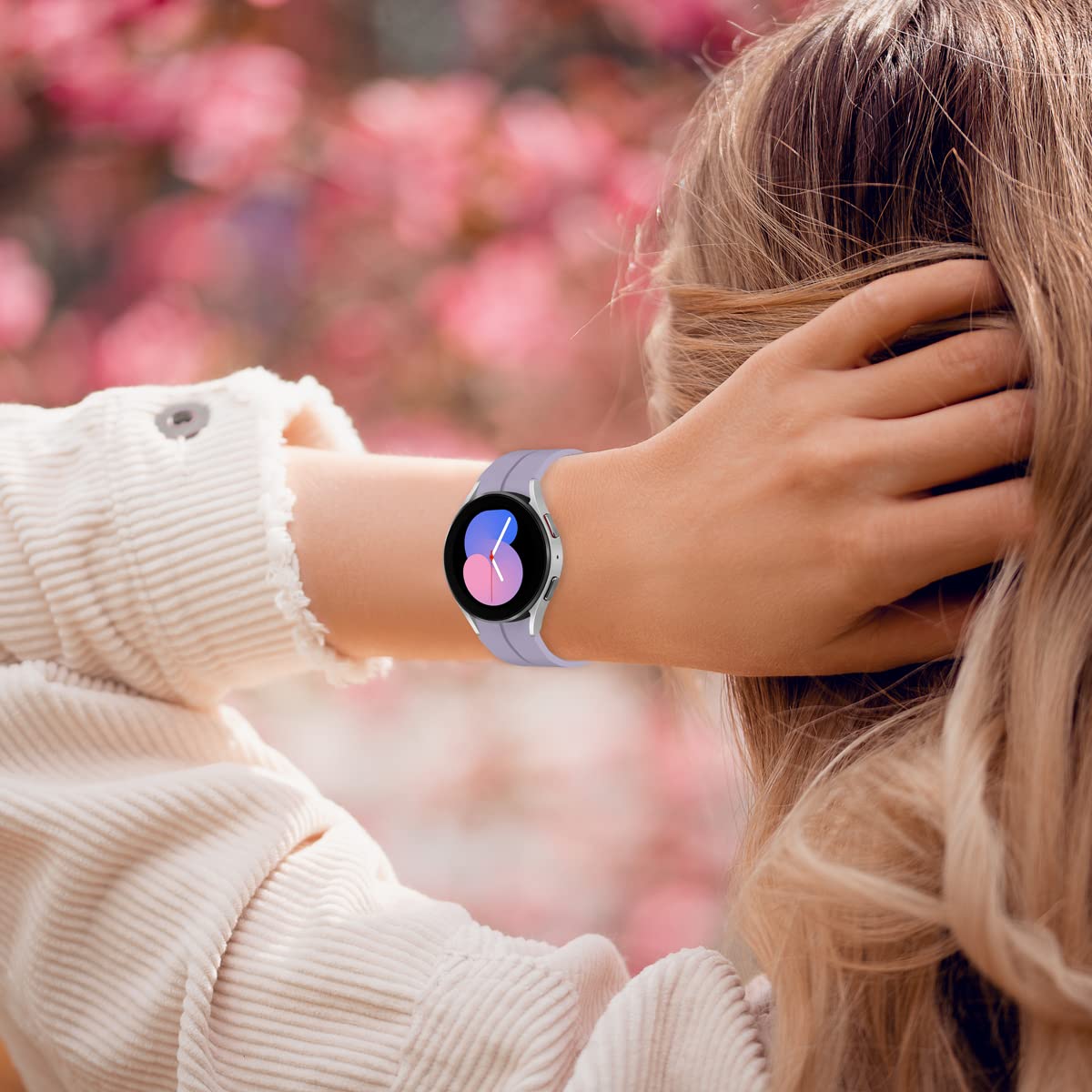 Galaxy Watch 5 Bands 44Mm 40Mm/Galaxy Watch 5 Pro Bands 45Mm, No Gap Silicone Sport Band Compatible With Samsung Galaxy Watch 5