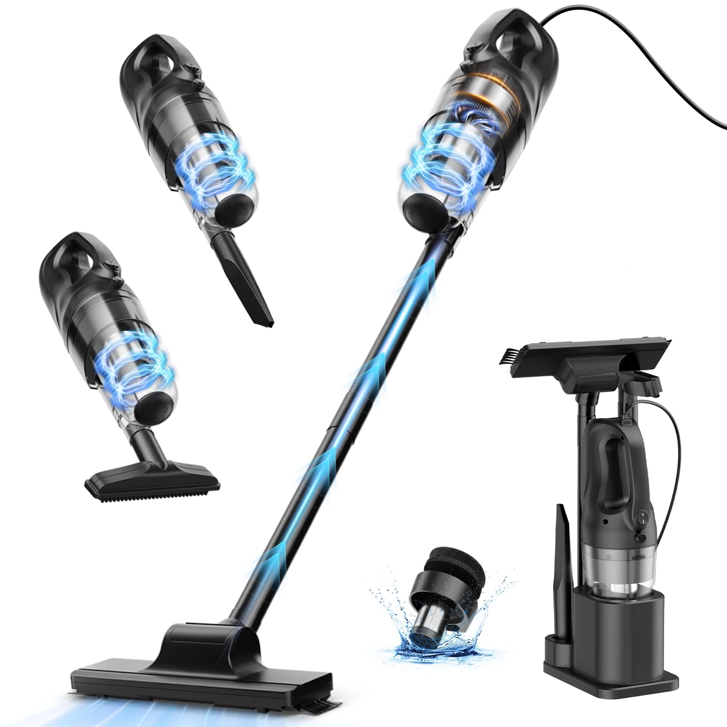 Sowtech Croded Vacuum Cleaners 20Kpa Powerful Suction Ultra Light Stick Vacuum For Hard Floor Pet Hair Vacuum
