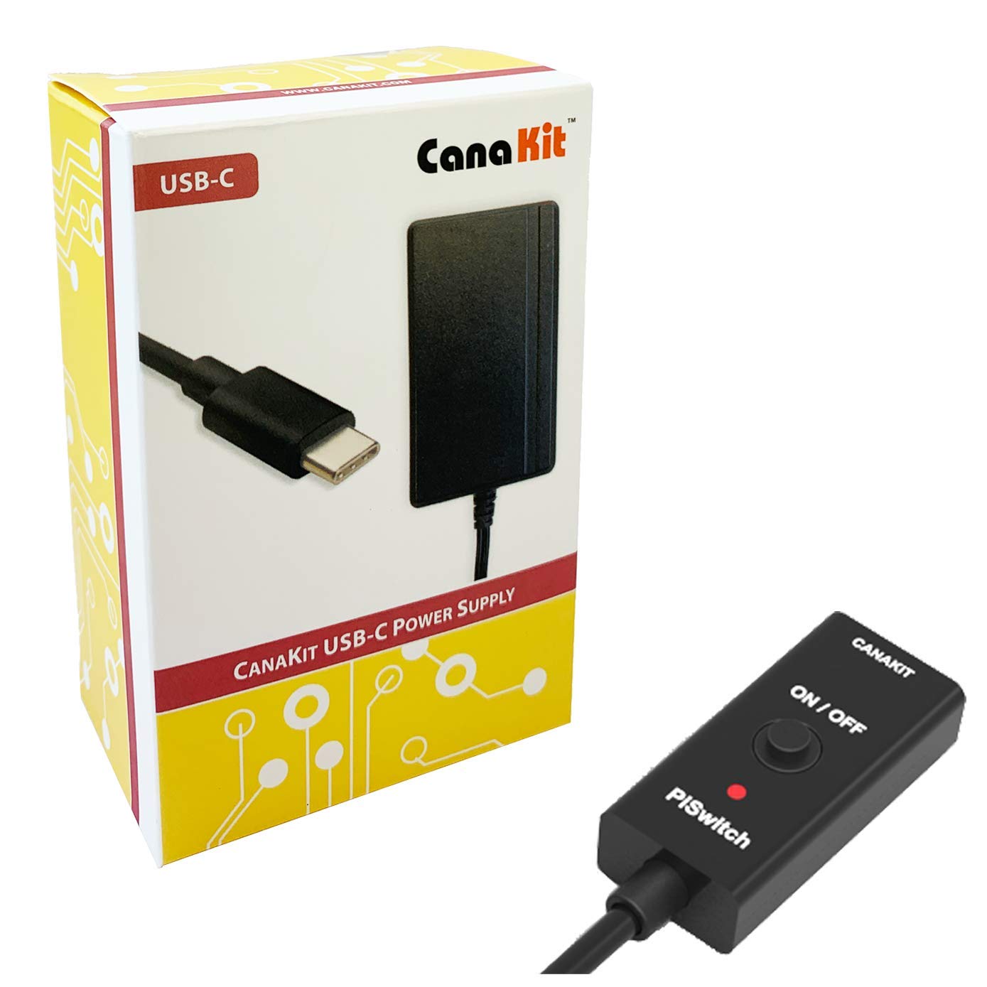 Canakit 3.5A Raspberry Pi 4 Power Supply With Piswitch (Usb C)