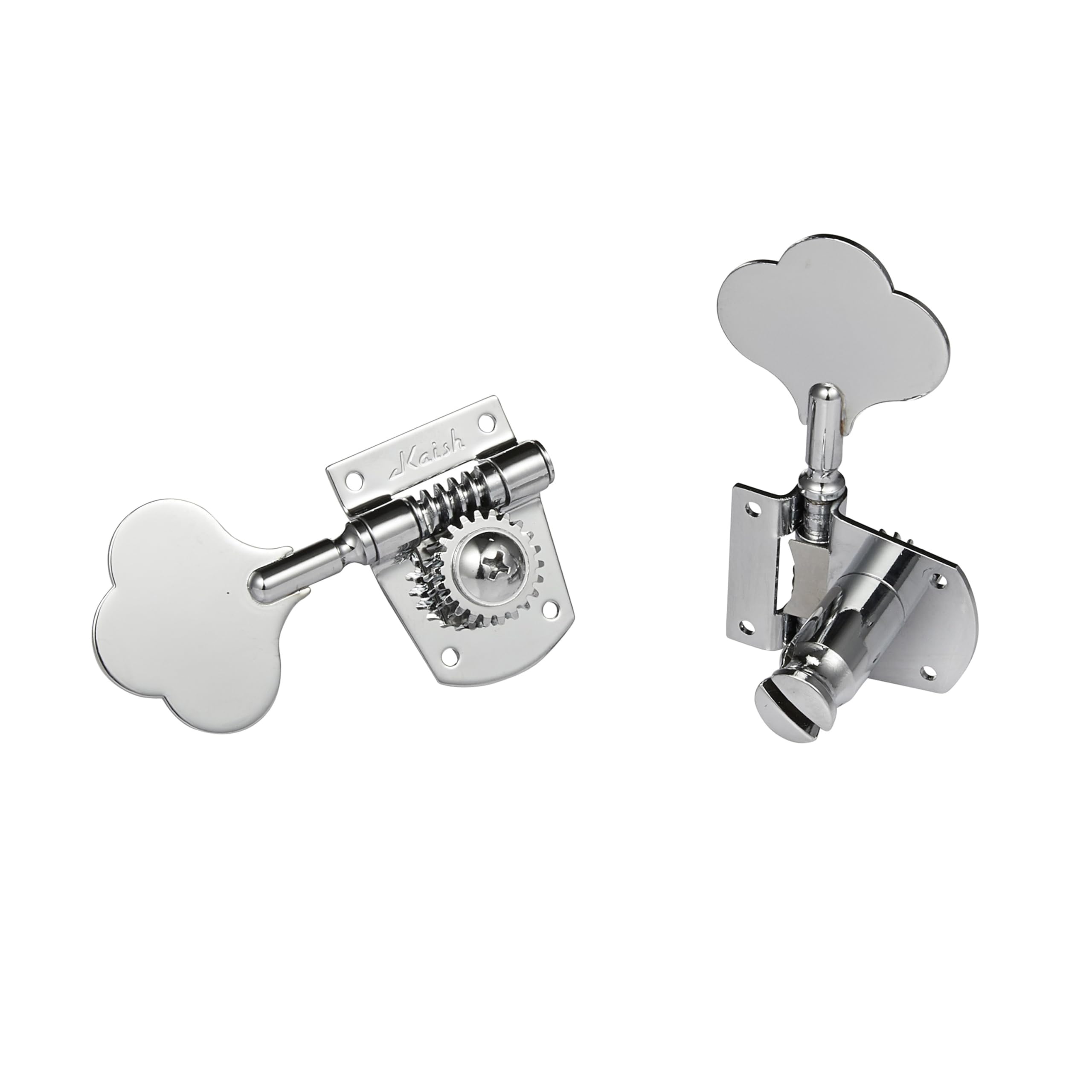 Kaish Chrome 2+2 Cloverleaf Bass Tuners Bass Tuning Machines Bass Tuning Keys For Standard/Highway One Series Jazz J Bass/Precis