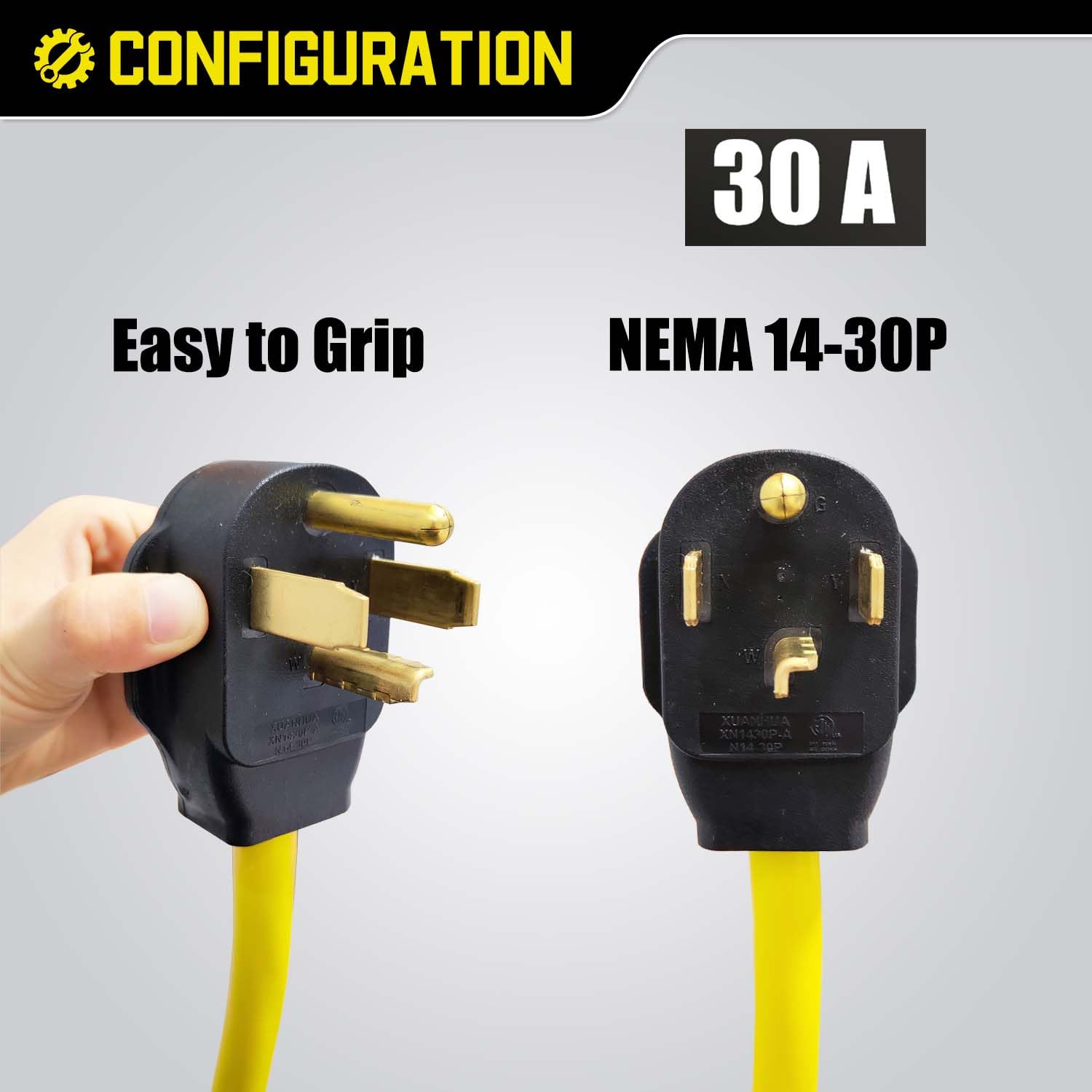 Lavandino 4 Prong Dryer Adapter 30 Amp To 110V/125V, Nema 14 30P To 5 15R/5 20R Household Tri Outlets Power Converter