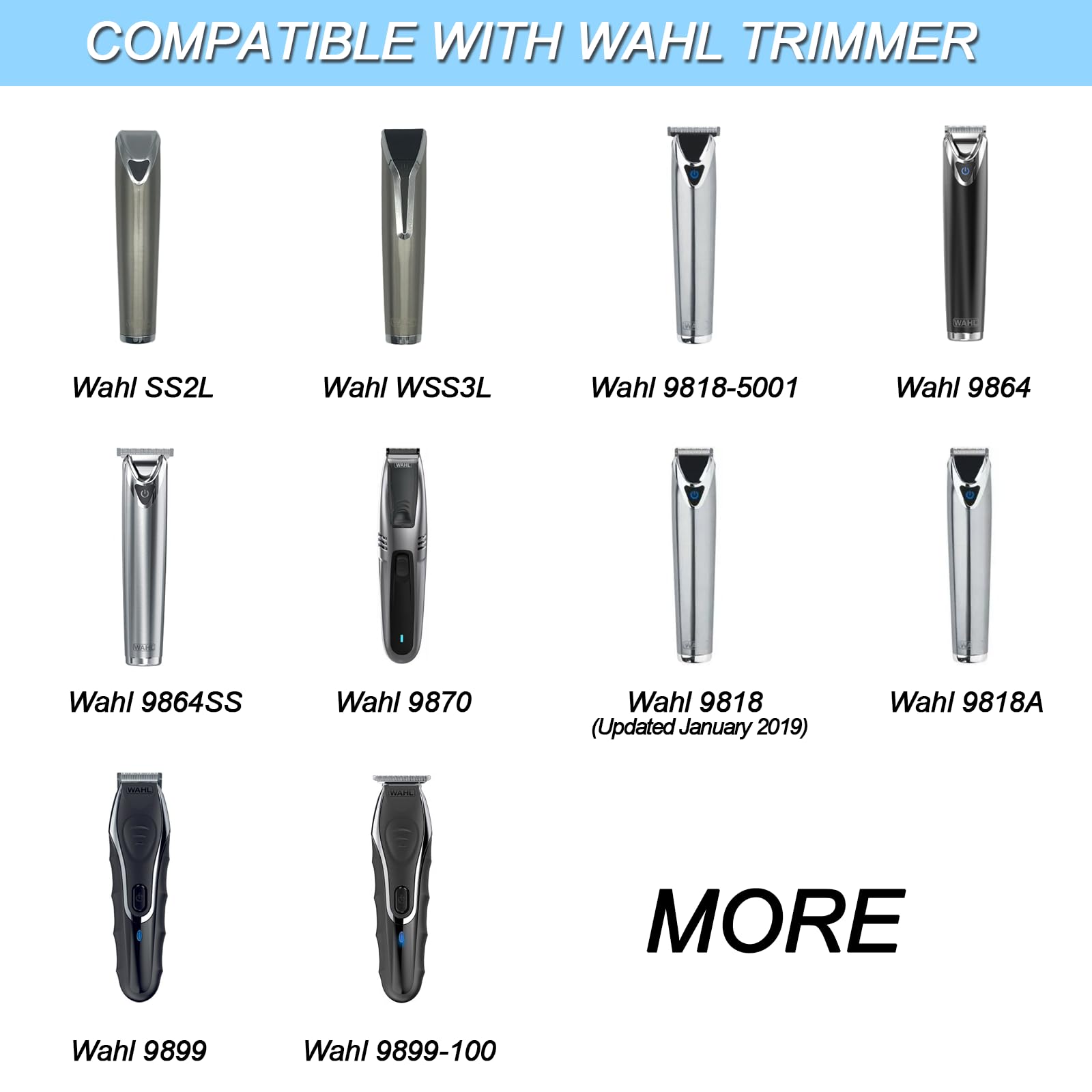 Vhbw Replacement Charger For Wahl Trimmer 9864, Wss31, 9870, 9818A Charging Cable, 5V Power Cord For Wahl 9864Ss, Ss2L, 5616L, 5