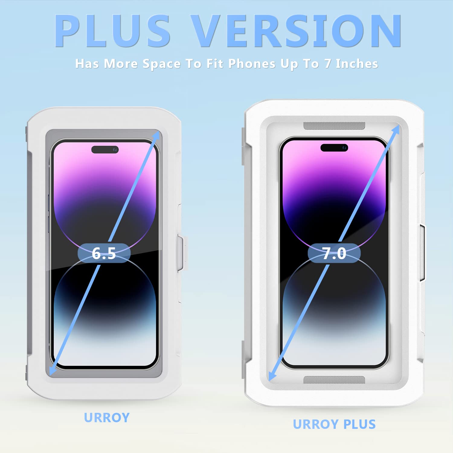 Urroy Shower Phone Holder Waterproof, 360 Rotation Shower Phone Case, Anti Fog High Sensitivity Universal Cover Mount Stand For