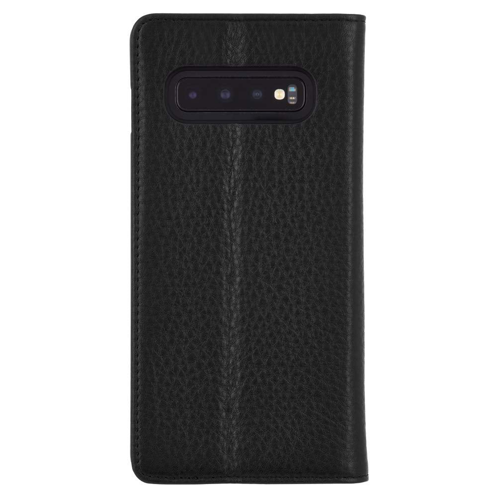 Case Mate   Wallet Folio   Samsung Galaxy S10+ Leather Wallet Folio Case   Black Leather