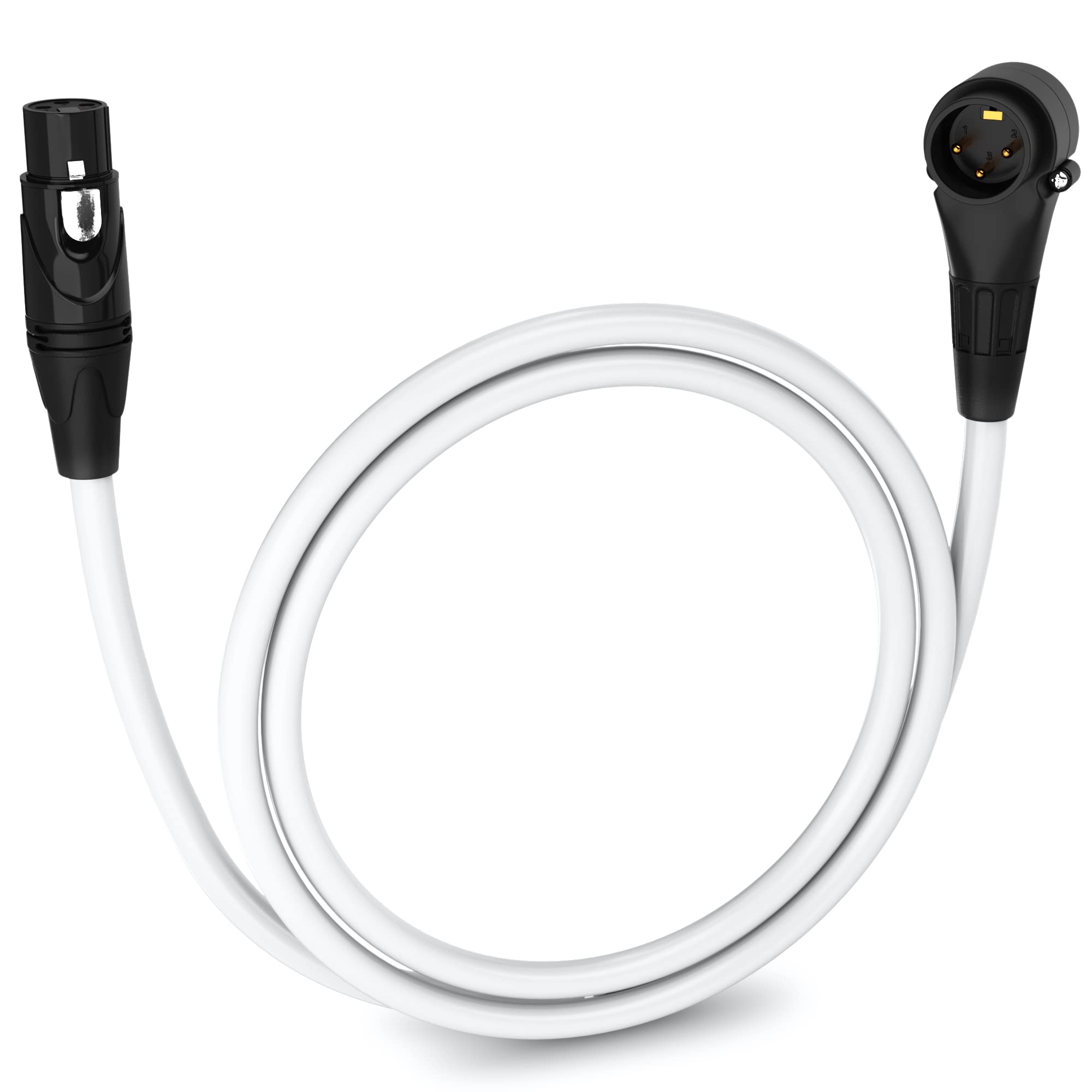 Lyxpro 3 Feet Right Angle Xlr Male To Female 3 Pin Mic Cord For Powered Speakers Audio Interface Professional Pro Audio Performa