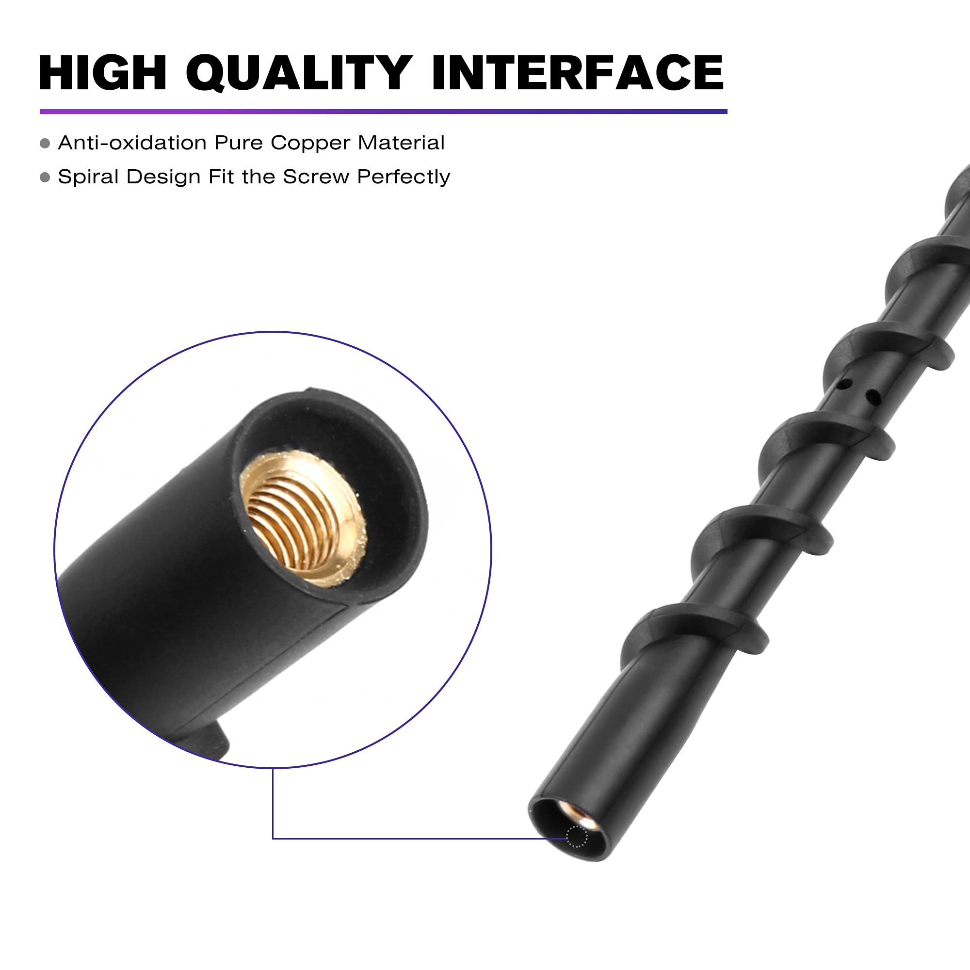 13 Inches Antenna Compatible With 2007 2024 Chevy Silverado 1500 2500 3500 And Gmc Sierra (2009 2024), Spiral Flexible Rubber Antenna, Direct Replacement Antenna (M7 Thread)