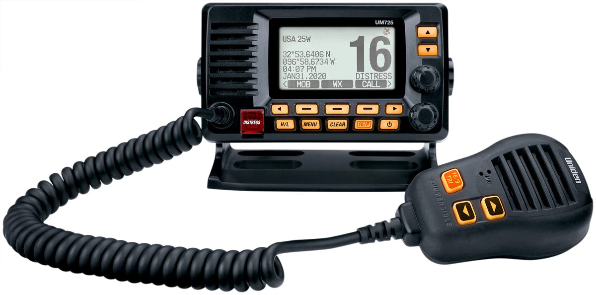 Uniden Um725Bk Marine Vhf Radio, All Usa, Canada, And Int'L. Marine Channels, 1Watt/25Watt Transmit Power, Largest Lcd Screen In,WBEEAB0B5YCRD1T